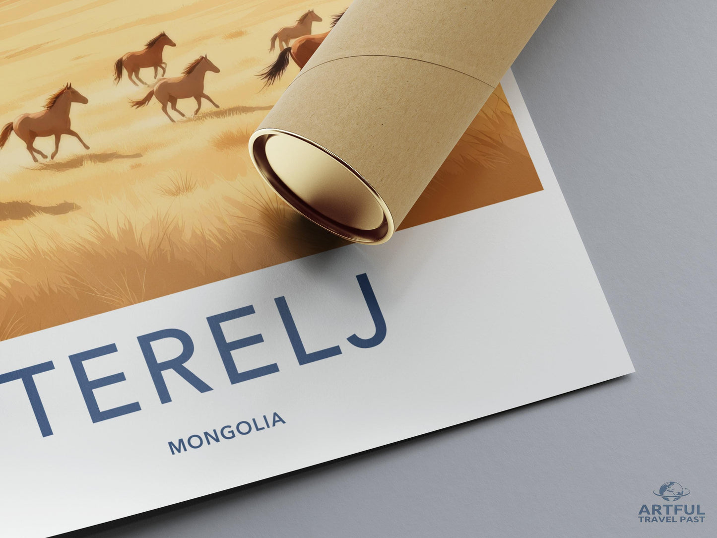 Terelj Mongolia Travel Poster, Vintage Horse Artwork, Wall Art Decor, Wanderlust Gift, Adventure Inspired Print, Unique Home Decor