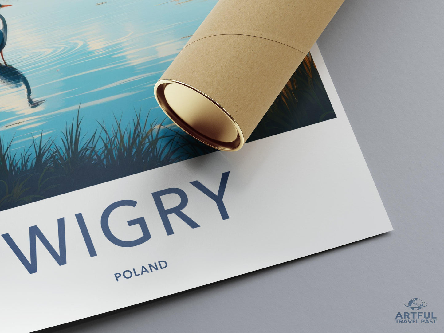 Wigry Poland Poster, Vintage Travel Art, Lake Scenery Print, Nature Wall Decor, Retro Style Artwork, Ideal Gift for Travelers