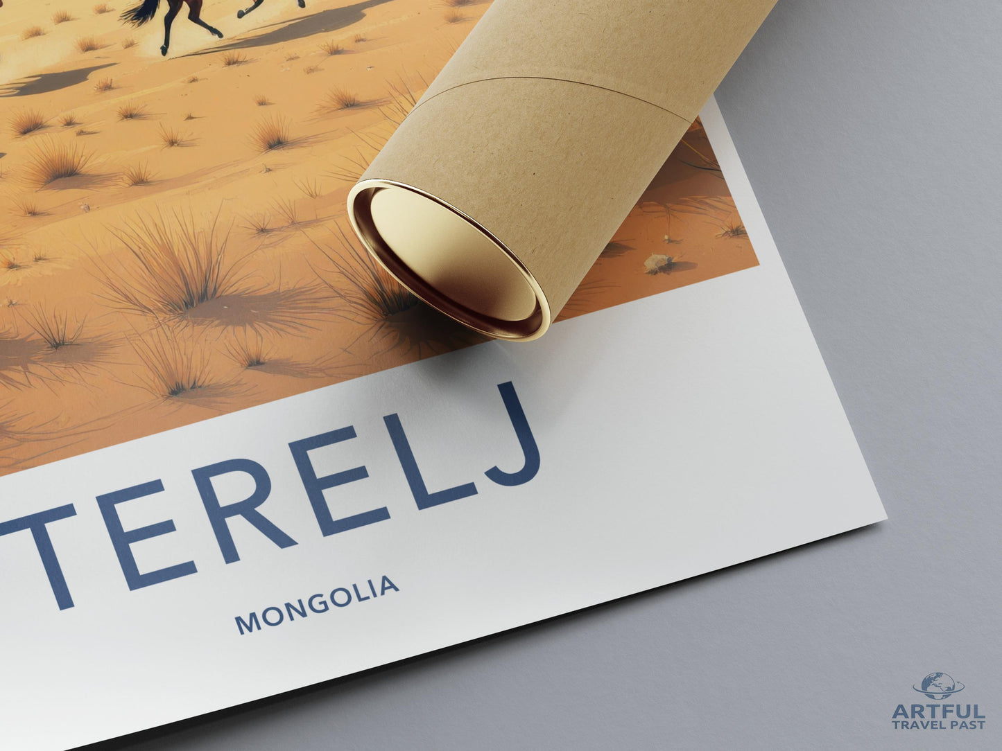 Terelj Mongolia Travel Poster, Vintage Style Wall Art, Scenic Nature Print, Retro Landscape Artwork, Adventure Decor