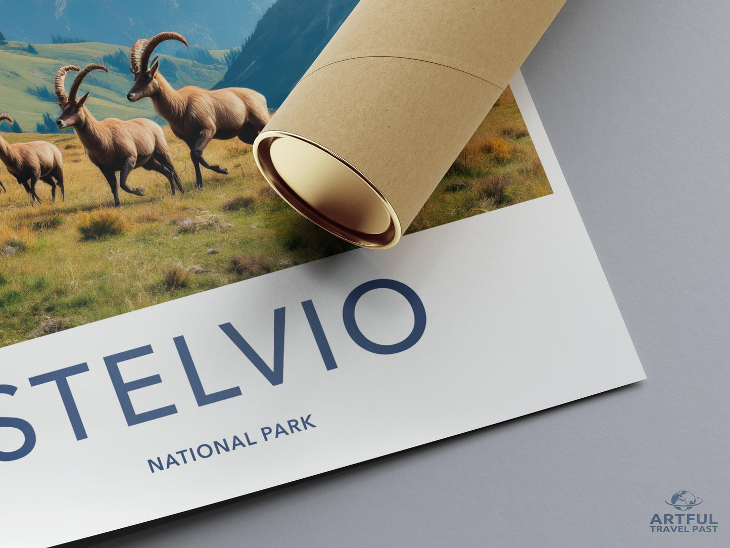 Stelvio National Park Wall Art, Nature Landscape Poster, Mountains and Wildlife Print, Travel Themed Home Decor, Art for Living Room