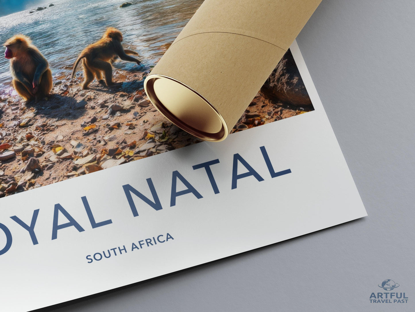 Travel Poster South Africa, Royal Natal Wildlife Art, Wall Decor, Art Print, Animal Photography, Home Decoration, Nature Landscape