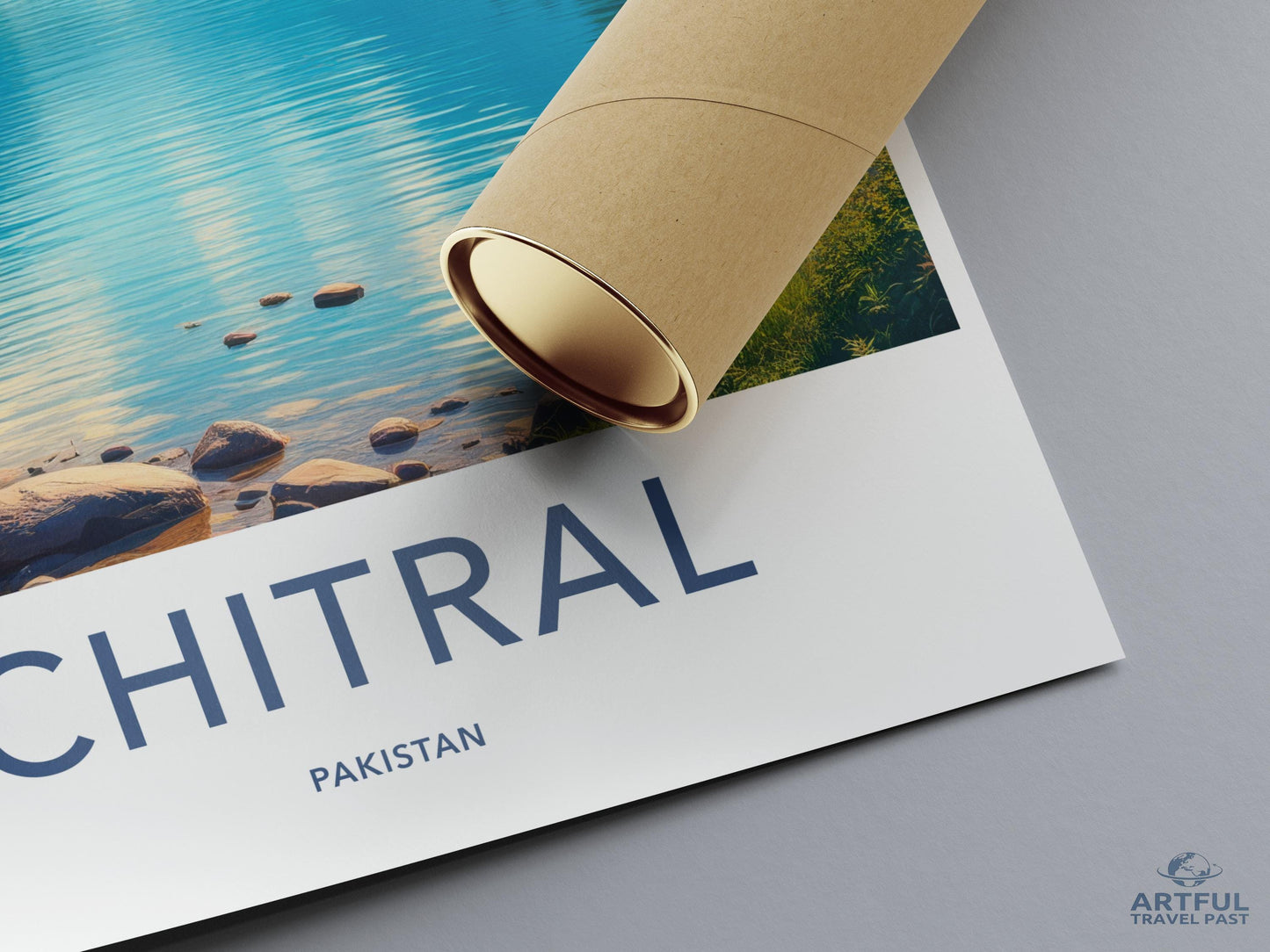 Chitral travel poster, Pakistan wall art, nature scenery print, adventure decor, mountain landscape artwork, travel photography