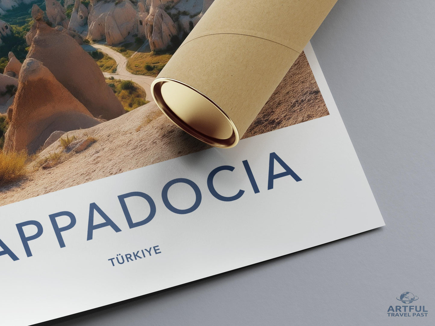 Cappadocia Travel Poster, Türkiye Wall Art, Scenic Landscape Print, Home Decor, Artful Travel Past Design, Gift for Travelers