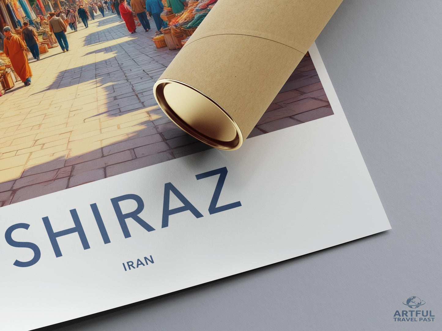 Shiraz Iran Travel Poster, Vintage Style Wall Art, Retro City Print, Home Office Decor, Gallery Wall Poster, Artful Travel Past