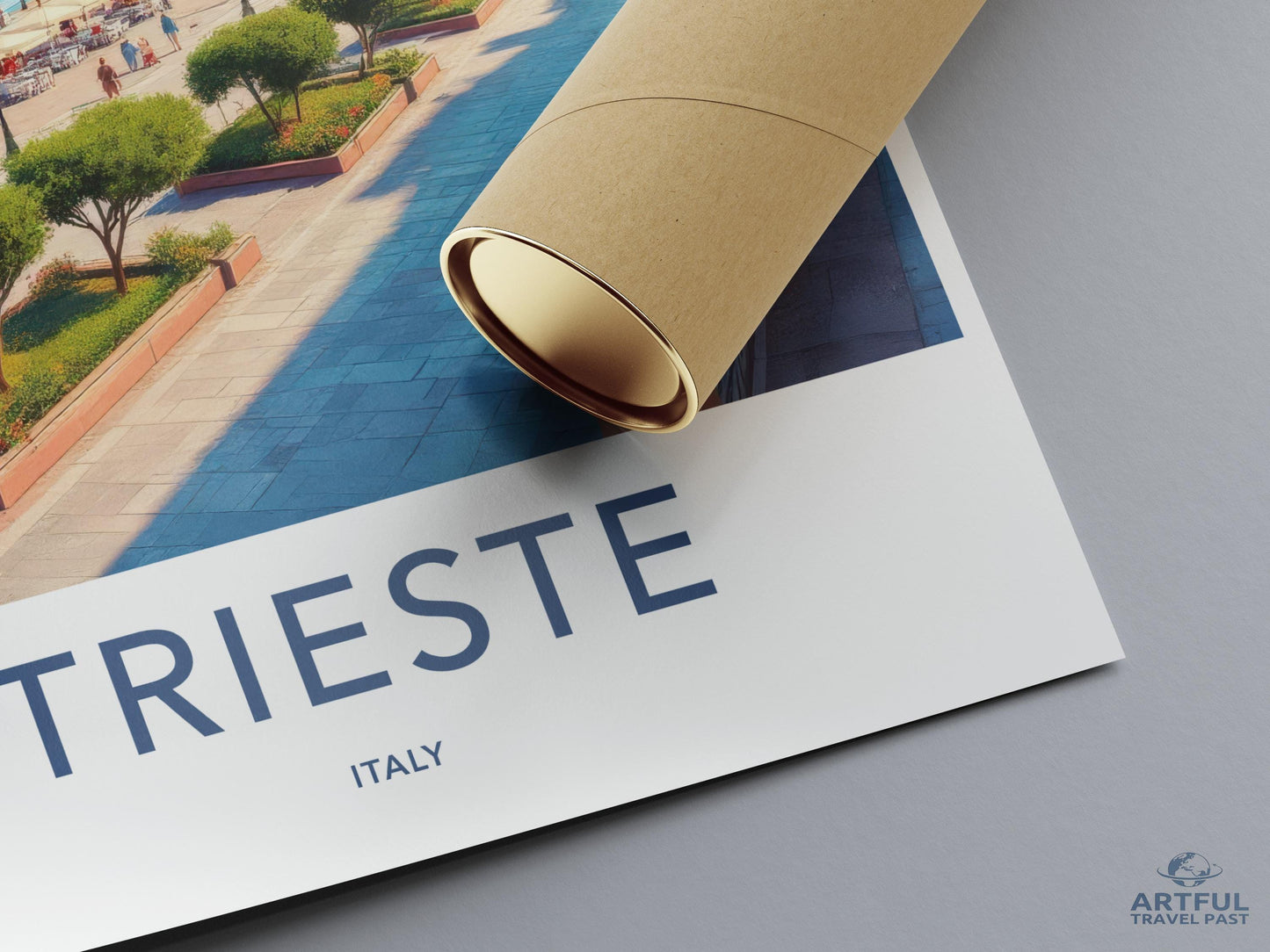 Vintage Trieste Italy Travel Poster, Retro Italian Wall Art, Mid Century Modern Decor, European City Print, Artful Travel Poster Decor