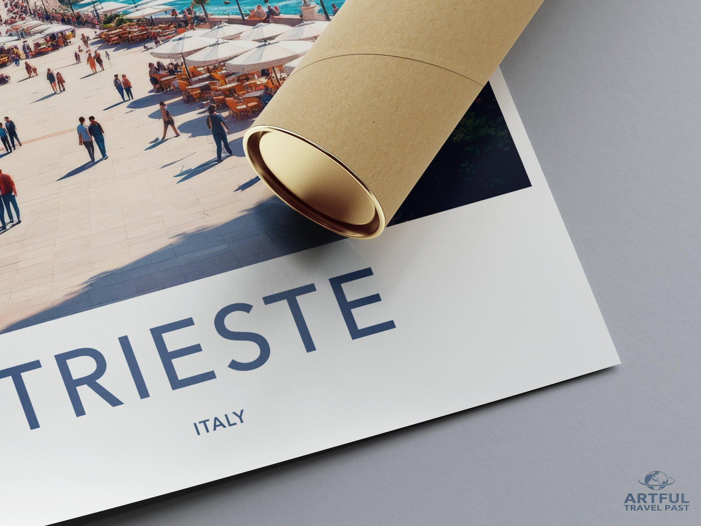 Vintage Trieste Travel Poster, Italy Wall Art, Retro Cityscape Print, European Travel Decor, Home Office Decor, Artful Travel Past