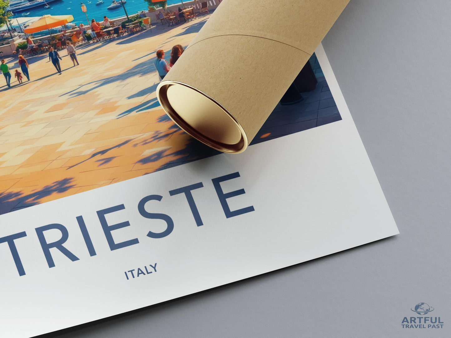 Trieste Italy Art Print, Travel Poster, Wall Art, Vintage Style Decoration, European Cityscape, Home Office Decor, Gift Idea