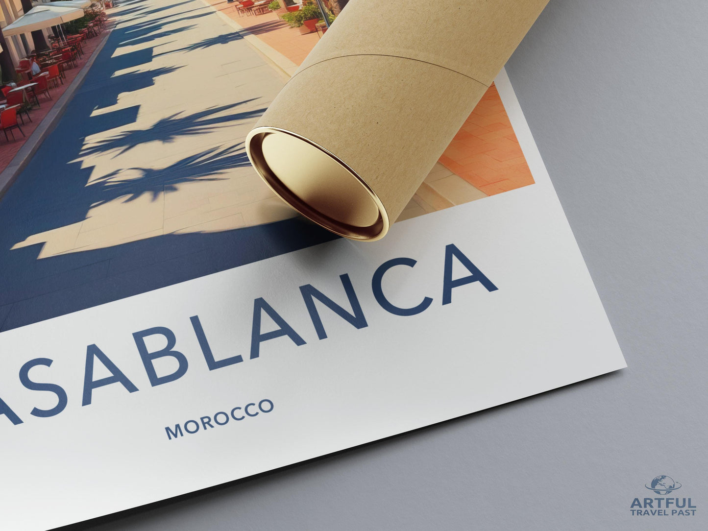 Casablanca Morocco Art Print, Travel Poster, Vintage Style Wall Decor, Home Office Decoration, Gift Idea for Travelers
