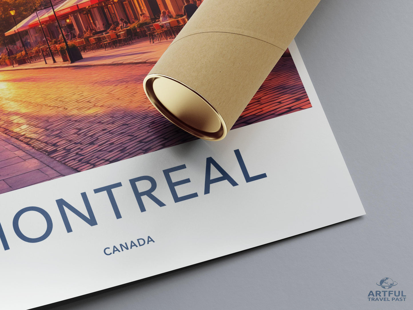 Montreal Travel Poster, Canada Cityscape Art Print, Urban Wall Decor, Modern Home Decoration, Colorful Scenic Artwork