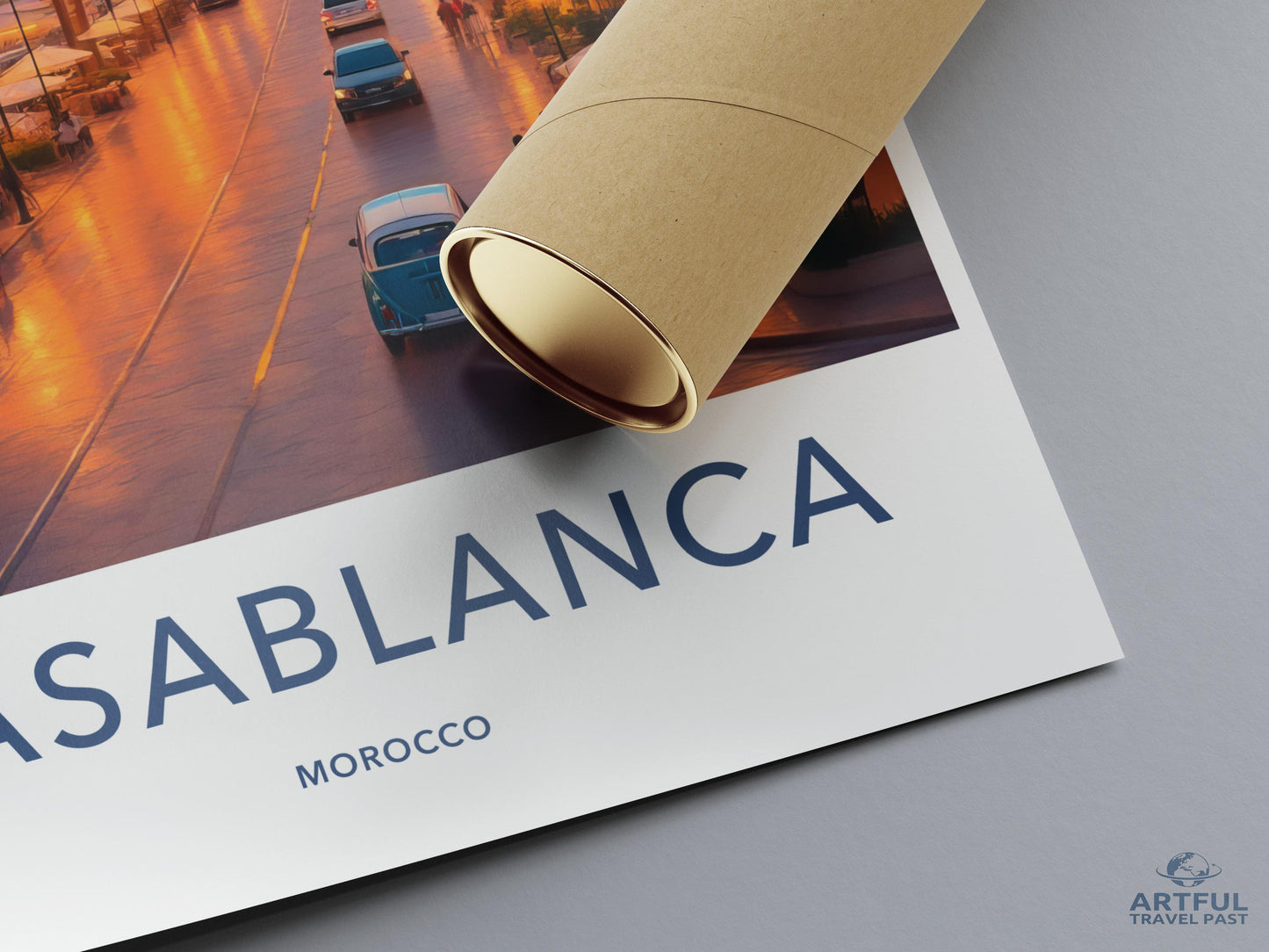 Casablanca Poster, Morocco Travel Print, Vintage Style Wall Art, Retro Travel Poster, Perfect Gift for Travel Enthusiasts