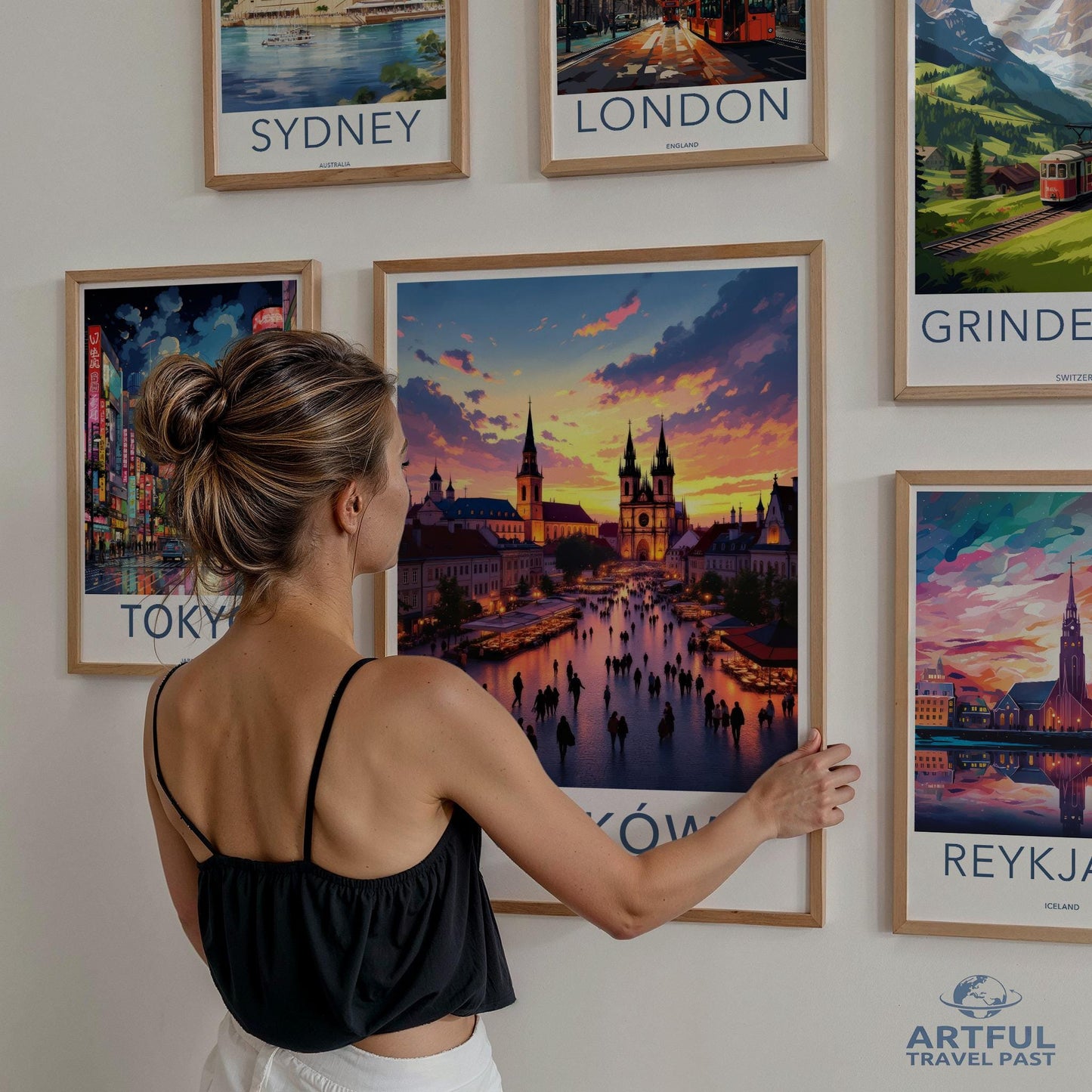 Travel wall art set, cityscape posters, travel destination prints, home decor art, gallery wall ideas, travel gift ideas, art for living