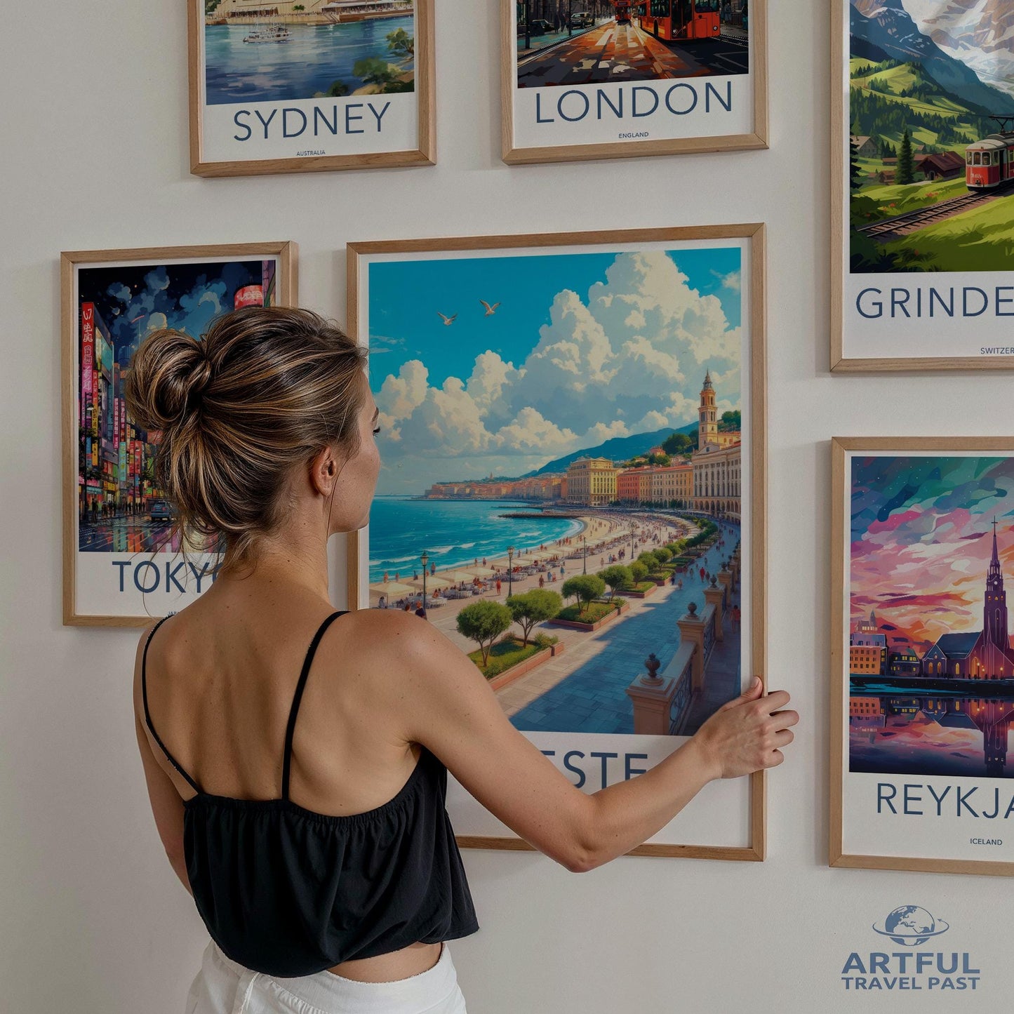 Travel Poster Set, City Wall Art Prints Collection, Vintage Travel Posters, Cityscape Wall Art, Home Decor, Large Wall Art, Gift