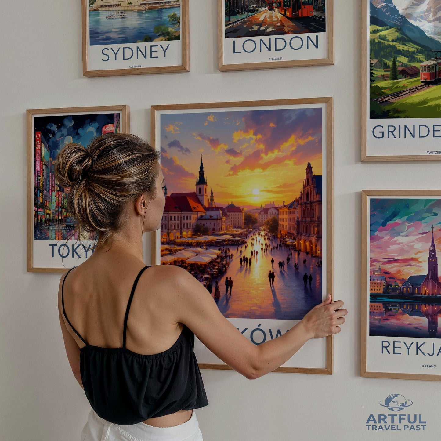 Travel wall art, cityscape prints, vibrant city posters, international city decor, travel destination artworks, urban skyline prints