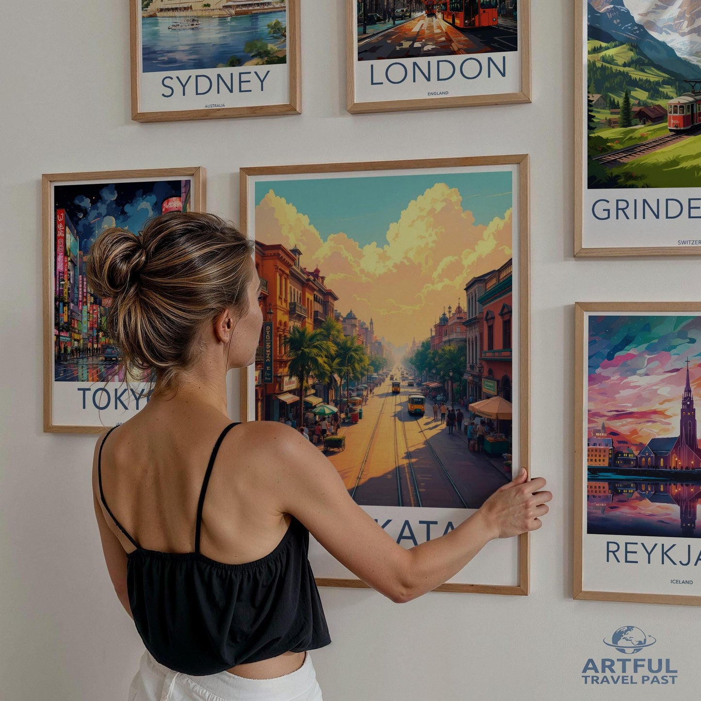 Travel Art Prints Wall Decor Set, City Posters Collection, Vintage Style Travel Prints, Living Room Wall Art Ideas, Home Decor Artwork