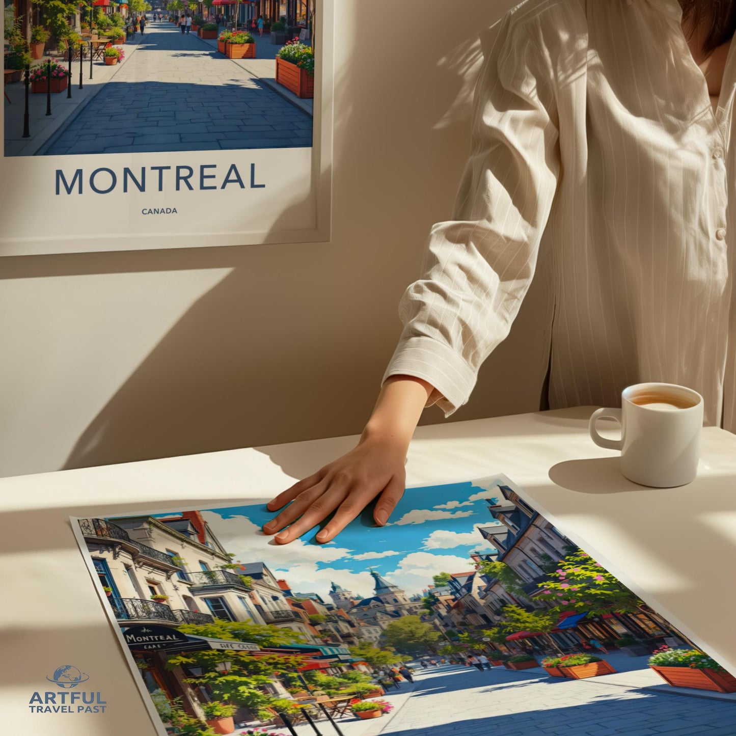 Montreal Travel Poster, Canada Wall Art, Cityscape Print, Vintage Travel Decor, Montreal Art Print, Travel Poster Gift, Home Decor