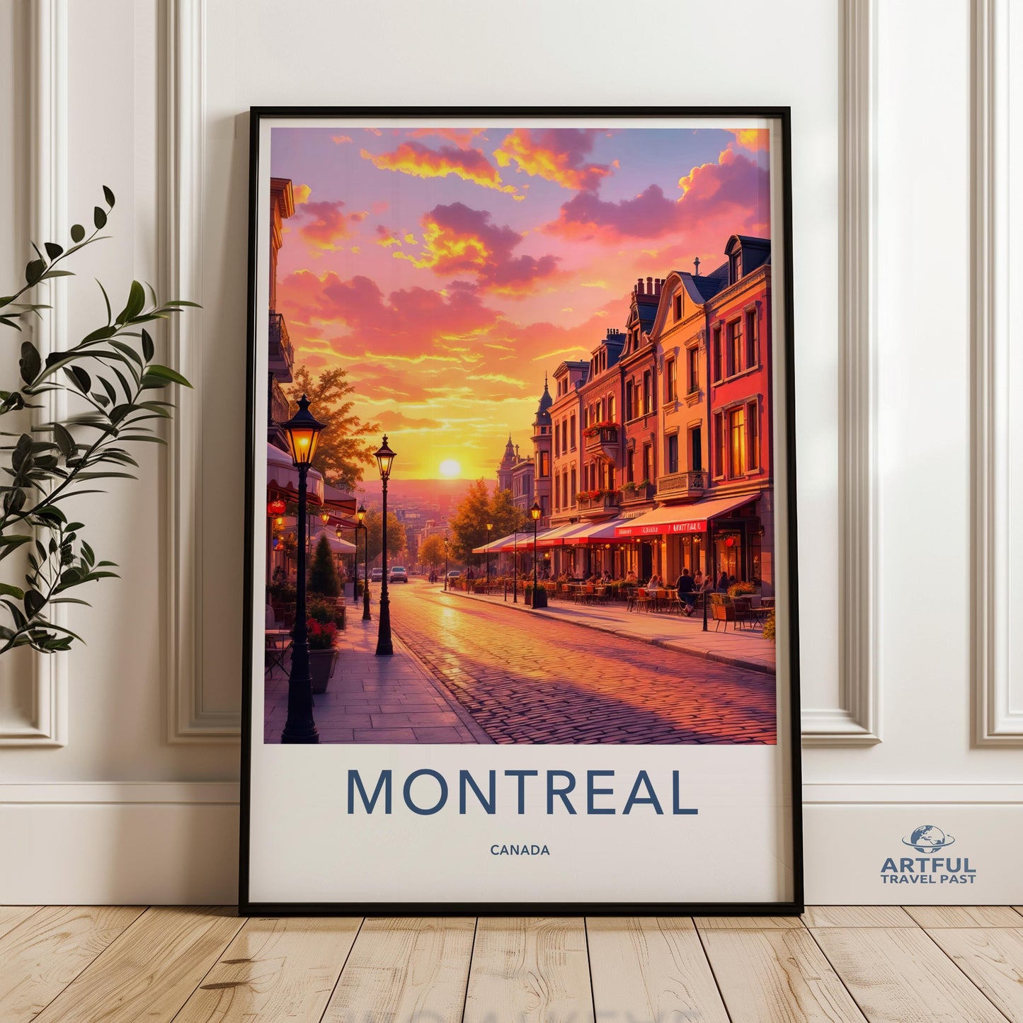 Montreal Cityscape Poster, Travel Art Print, Urban Wall Art, Canada Photography, Scenic City Decor, Modern Home Office, Artful Travel Past