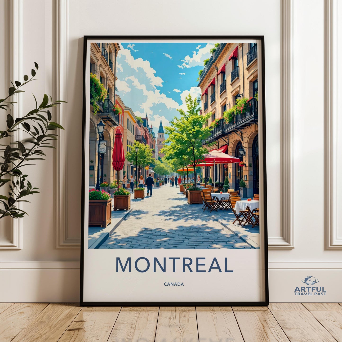 Montreal Wall Art, Canada Travel Poster, Cityscape Art Print, Modern Home Decor, Artistic City Wall Art, Montreal Artwork, Travel Decor