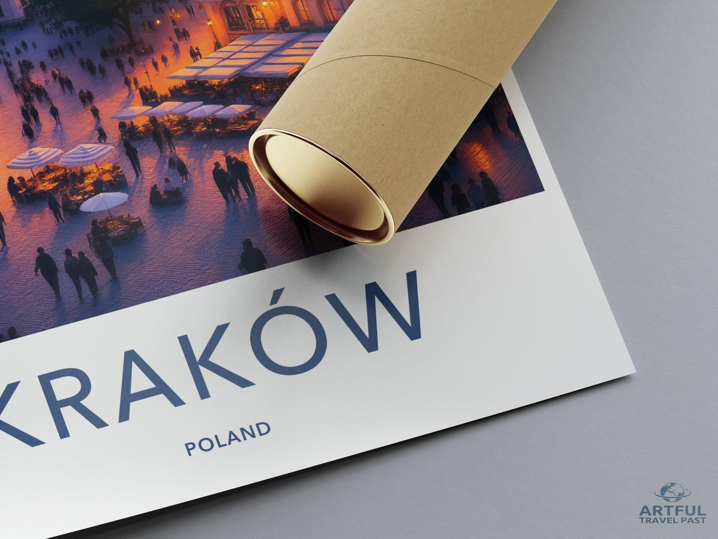 Krakow Poland Travel Poster, Cityscape Art Print, European City Wall Decor, Modern Urban Artwork, Krakow Photography