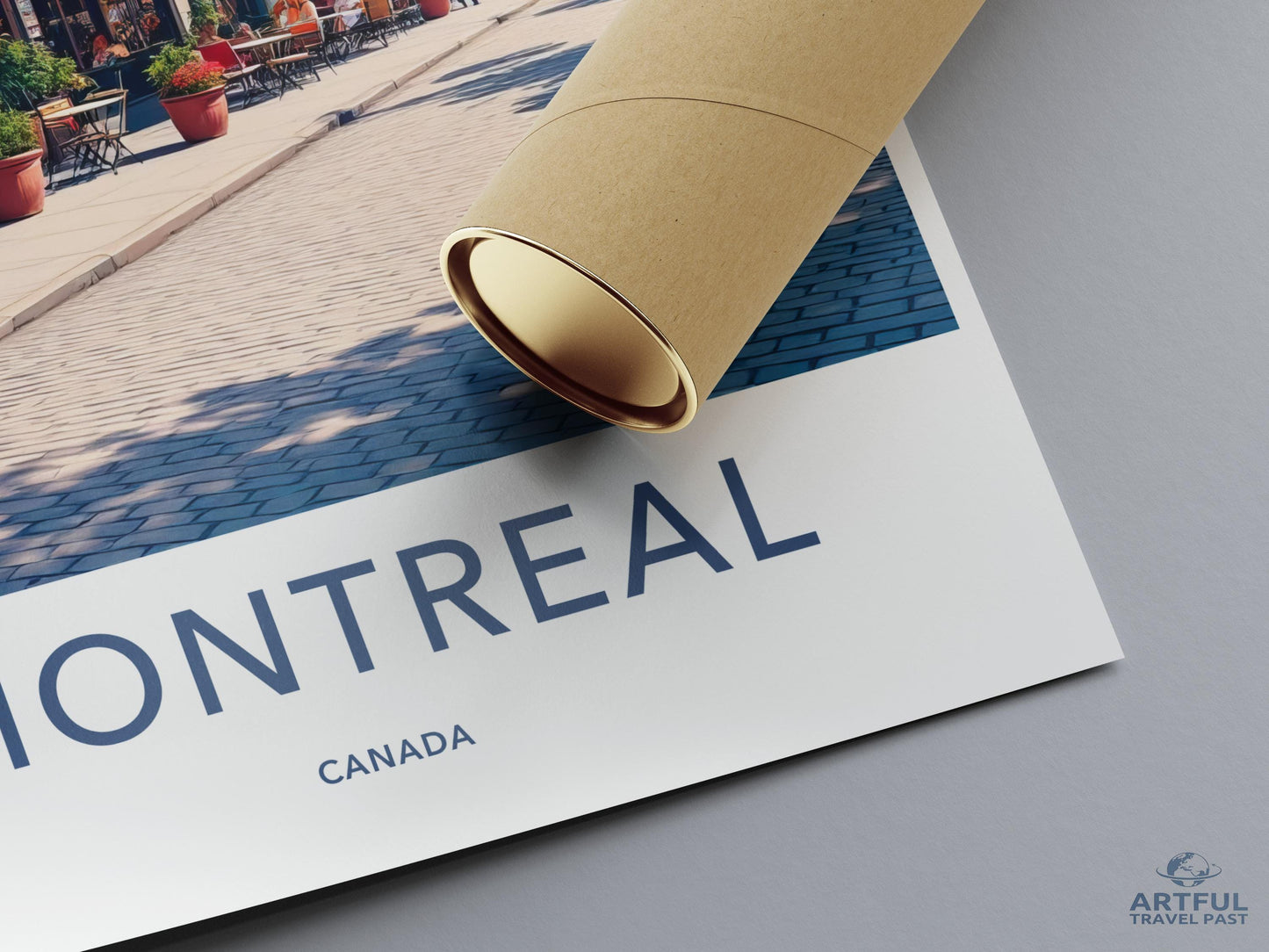 Montreal Travel Poster Print, Vintage City Wall Art, Canada Tourism Decor, Montreal Street Scene, Retro Style Home Decor