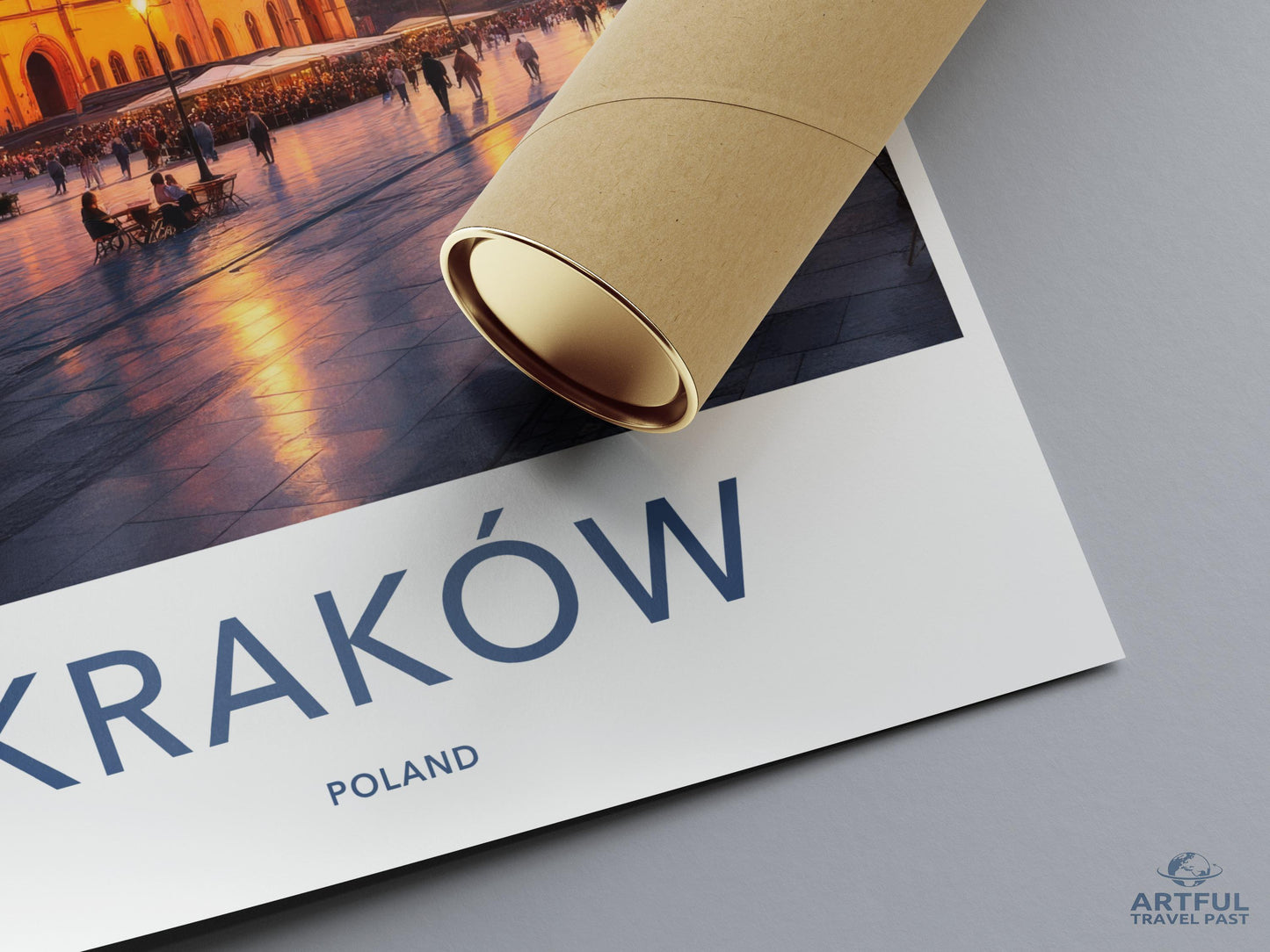 Krakow Poland Travel Poster, Vintage Krakow Art Print, European Wall Decor for Home, Office or Living Room, Unique Travel Gift