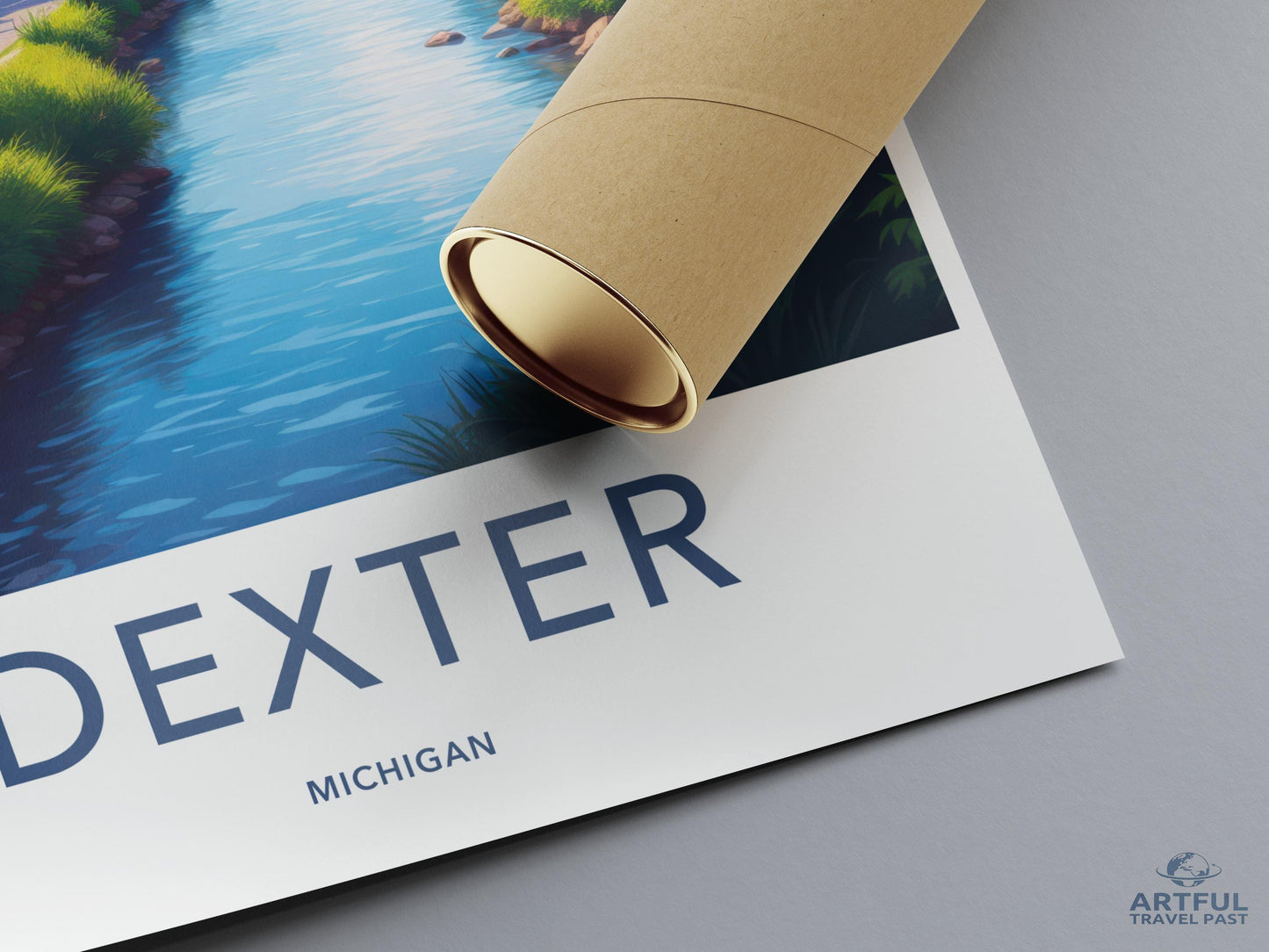 Dexter Michigan Poster, Wall Art Print, Travel Gift, State Art, Map Print, Home Decor, Minimalist Poster, Office Decoration