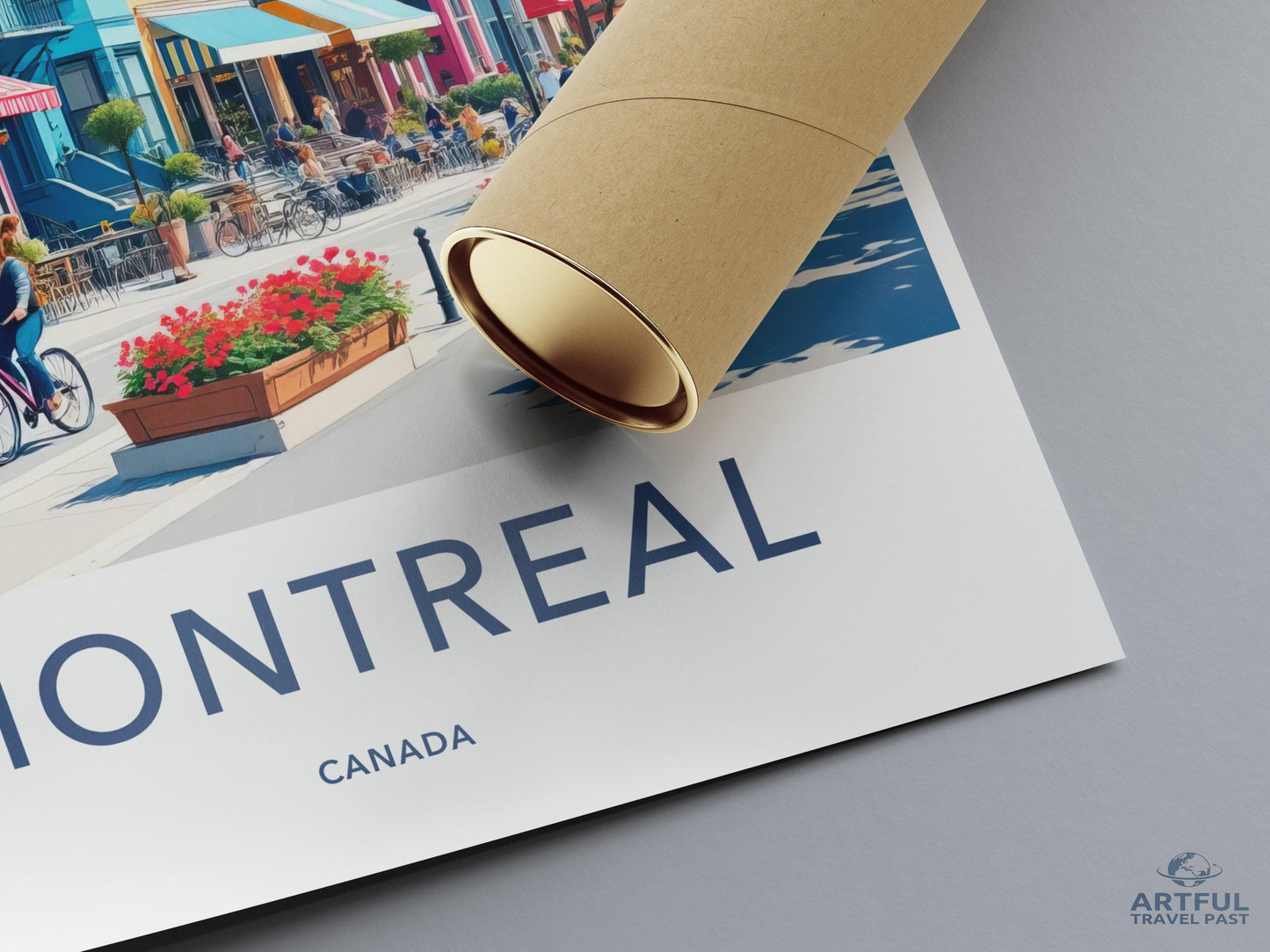 Montreal Wall Art Print, Canada Travel Poster, Cityscape Artwork, Vintage City Decor, Colorful Street Scene, Home Office Decor
