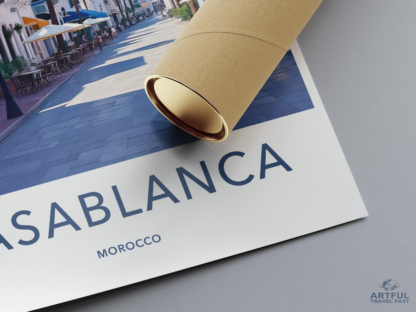 Casablanca City Travel Poster, Morocco Travel Art Print, Modern Cityscape Wall Art, Travel Photography Print, Gift for Travelers