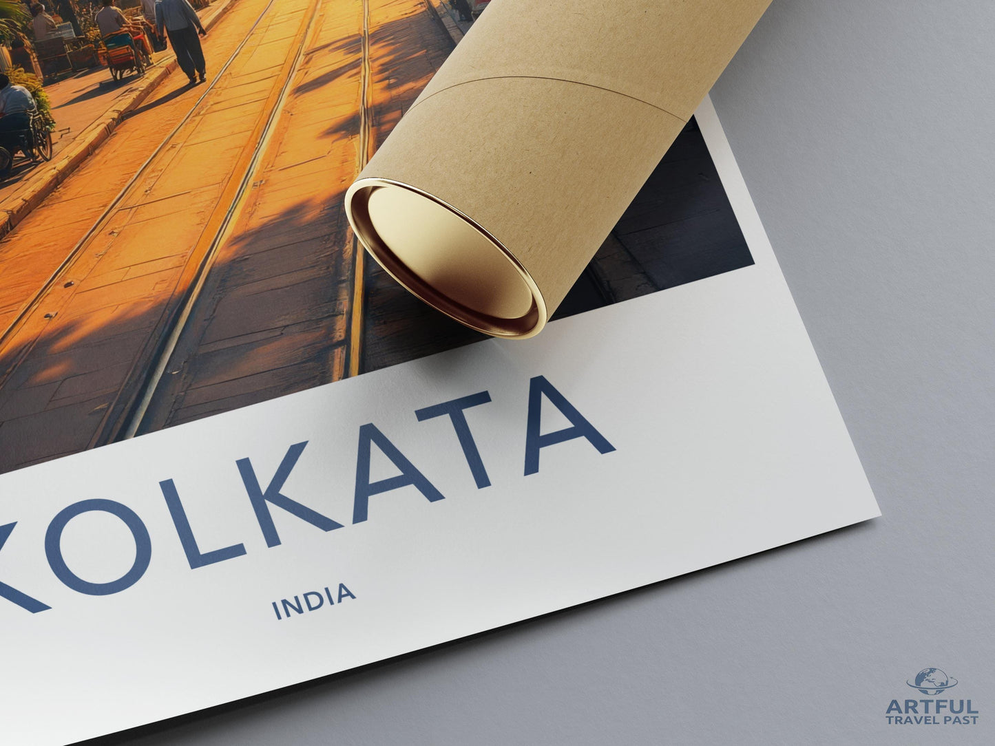 Kolkata City Travel Poster, Vintage Style Wall Art, Retro Kolkata Print, Cityscape Artwork, Urban Decor, Collectible India Print