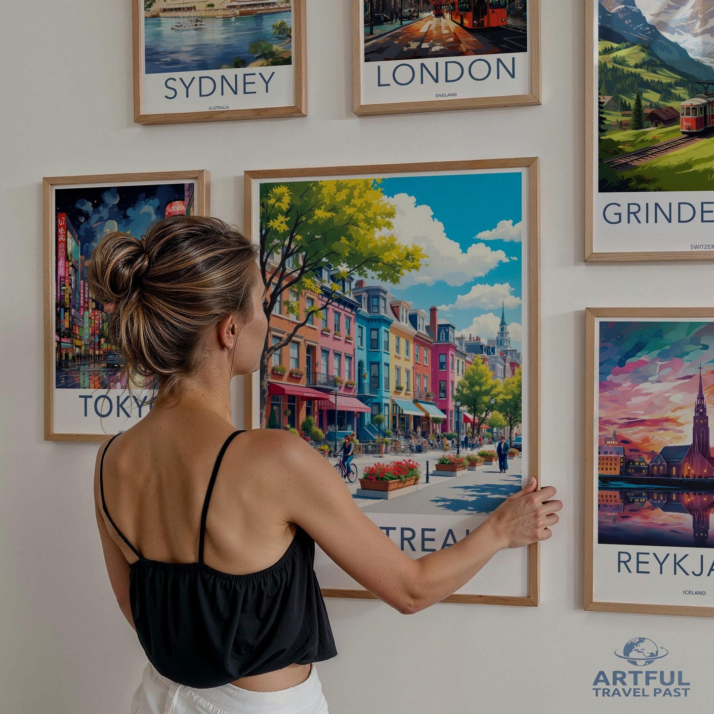 Vintage Travel Posters Set, Colorful Cityscape Wall Art, Travel Destination Prints Collection, Decorative Art Prints, Gallery Wall Decor
