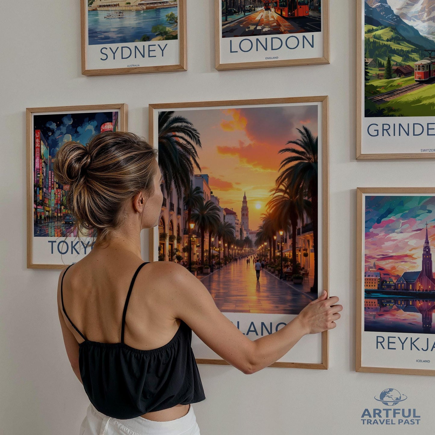 City Travel Posters Set, Unique Wall Art for Home Decor, Vibrant Cityscape Prints, Modern Living Room Decorations, Gallery Wall Artwork