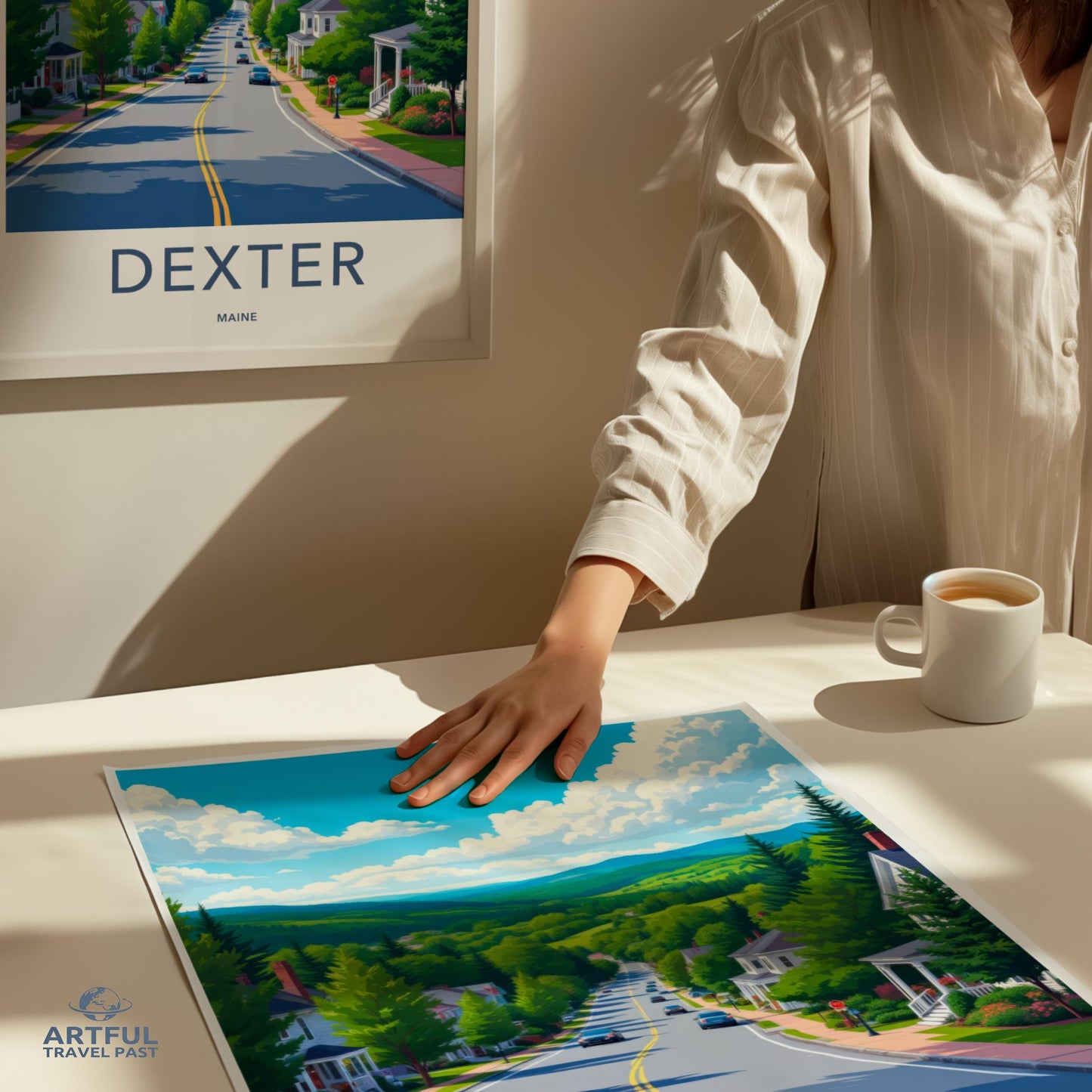 Dexter Maine Travel Poster Print, Scenic New England Wall Art, Vintage Style Destination Artwork, Home Decor, Gift Idea