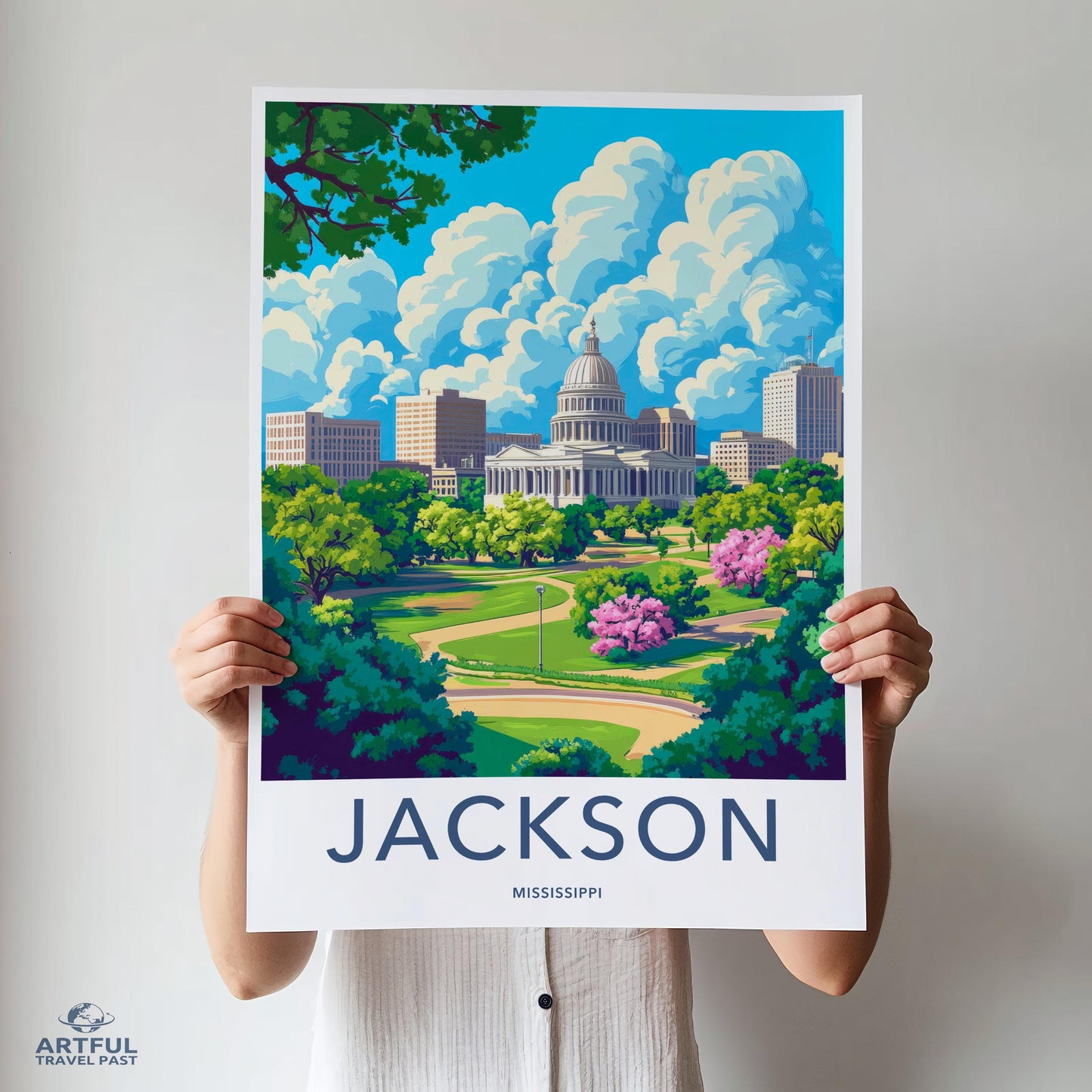 Jackson Poster - Mississippi Wall Art