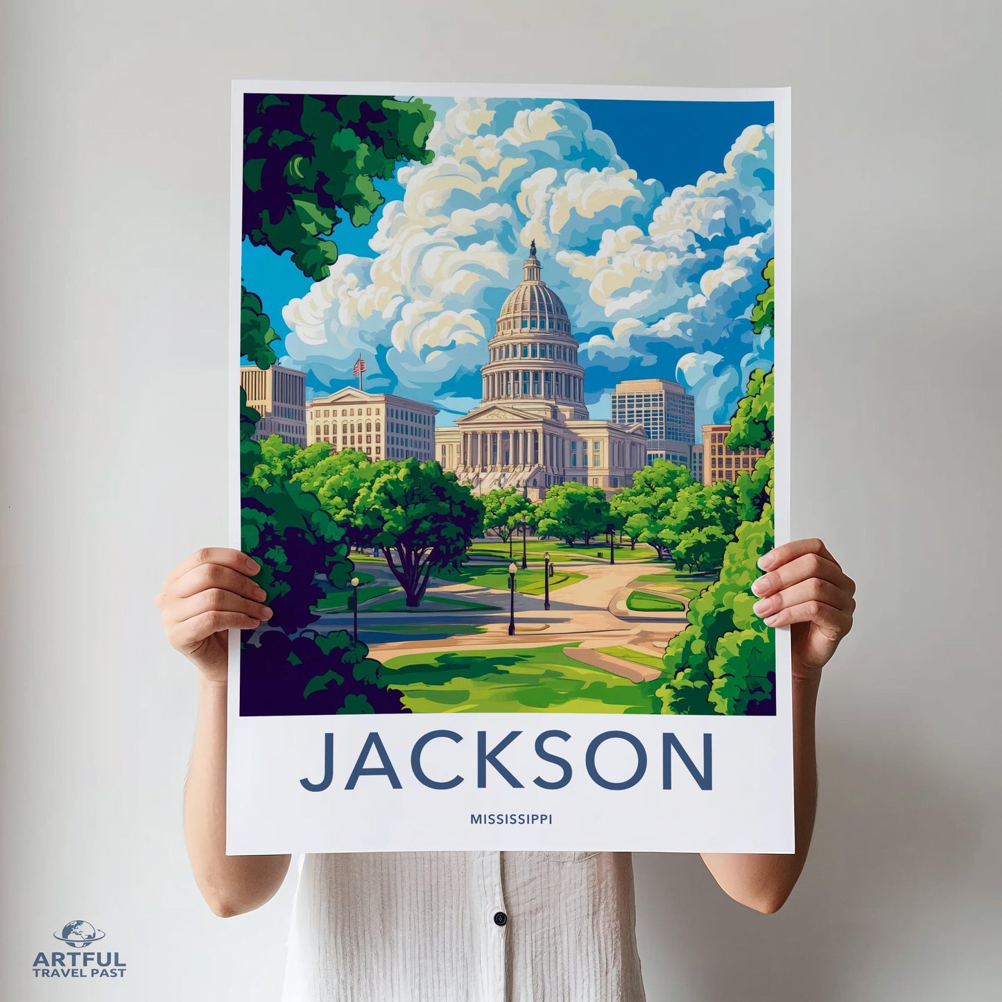 Jackson Poster | Mississippi Wall Art | America Decor