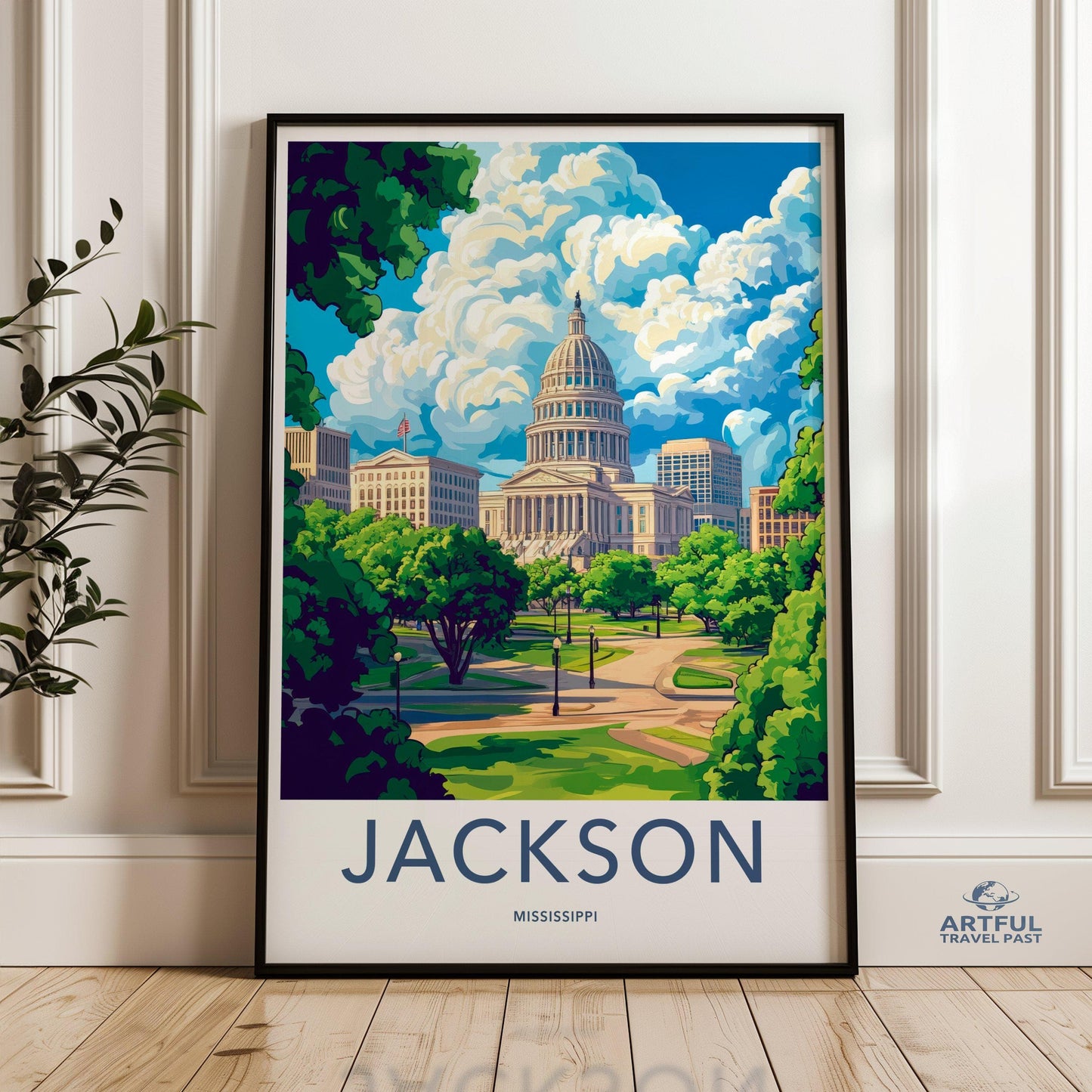 Jackson Poster | Mississippi Wall Art | America Decor