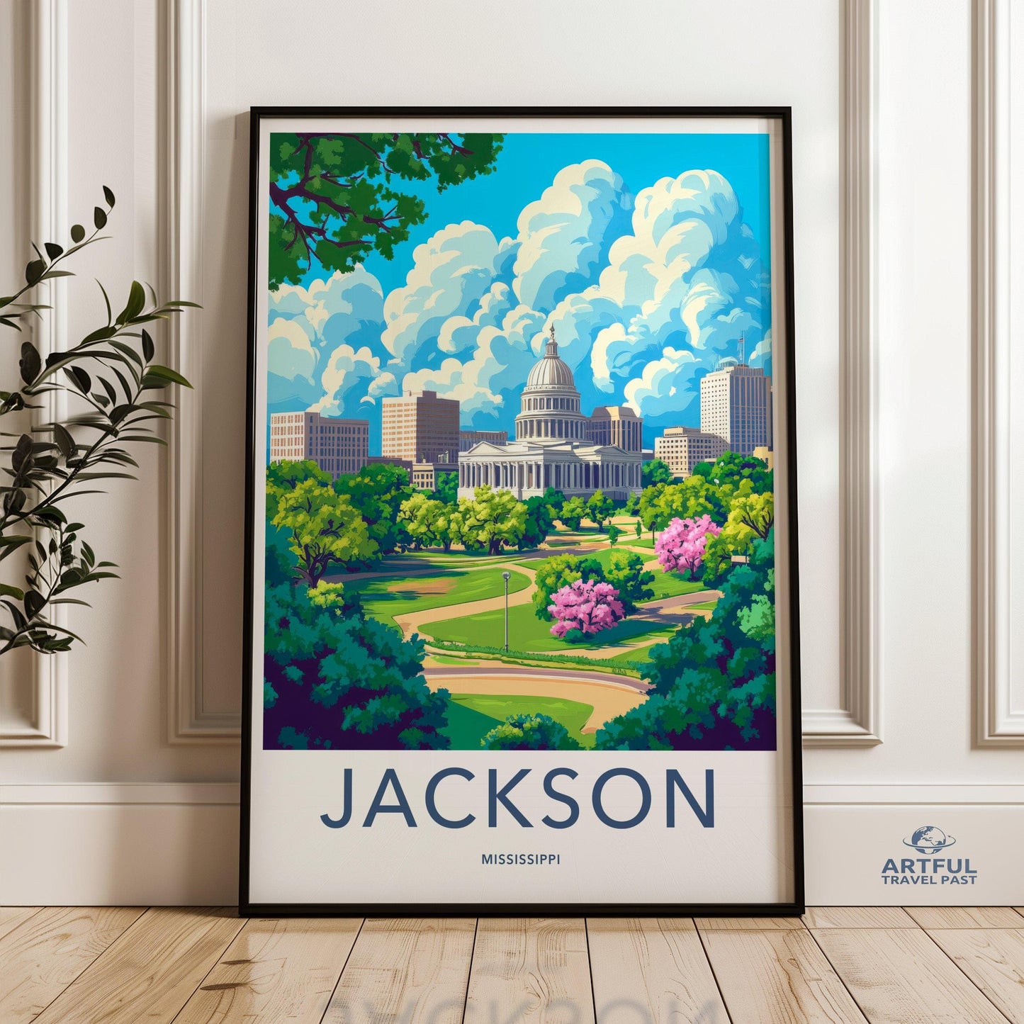 Jackson Poster | Mississippi Wall Art | America Decor