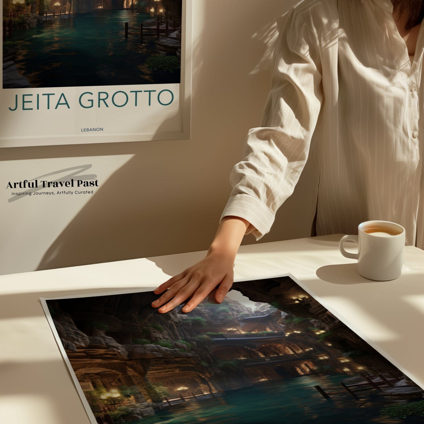 Jeita Grotto Poster | Lebanon Wall Art | Middle East Decor