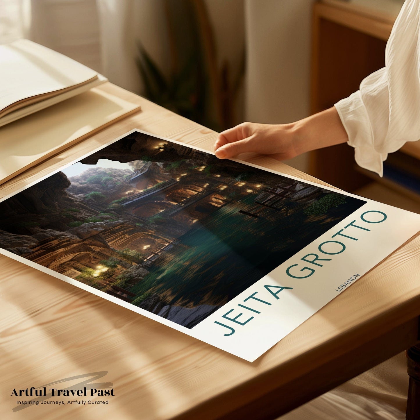 Jeita Grotto Poster | Lebanon Wall Art | Middle East Decor