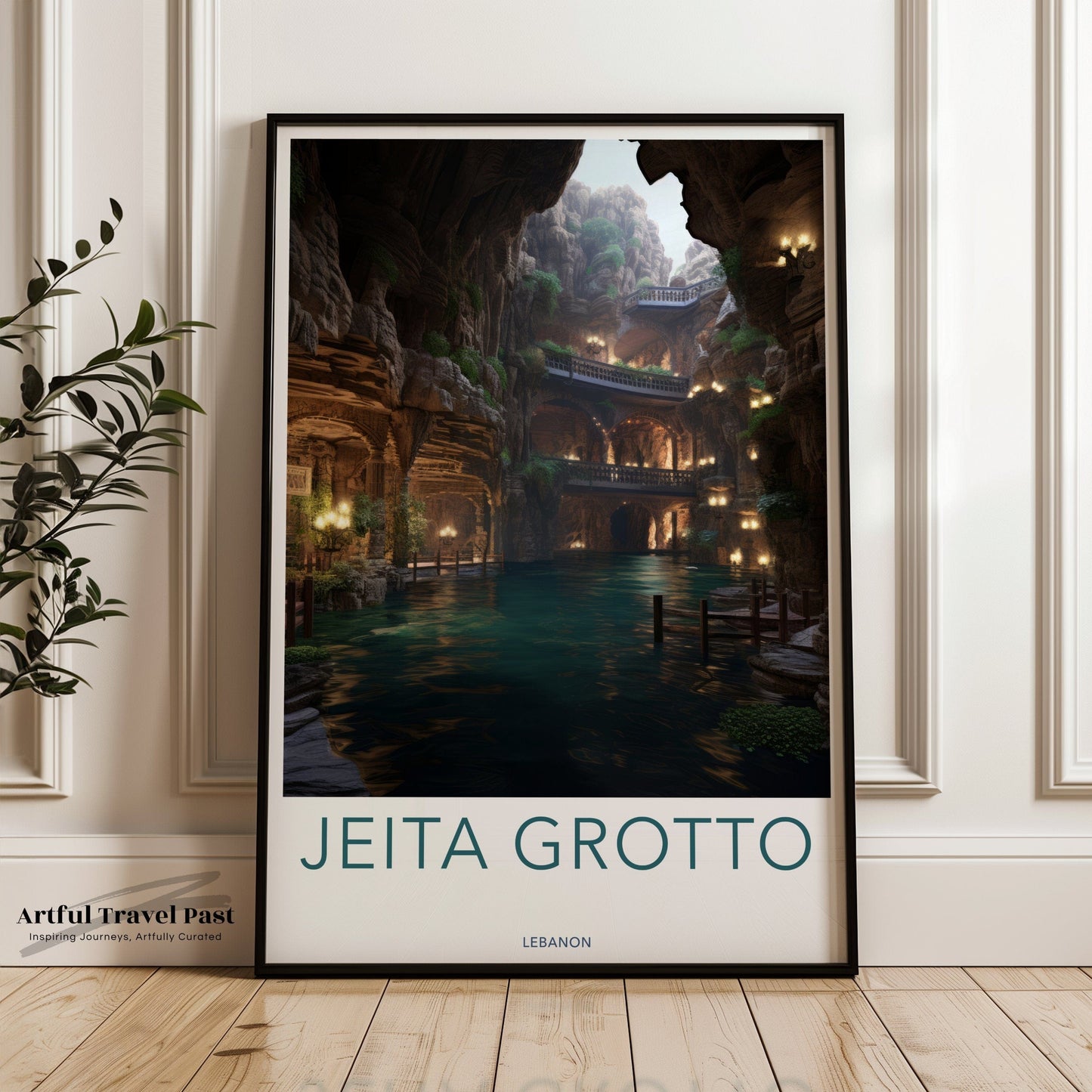 Jeita Grotto Poster | Lebanon Wall Art | Middle East Decor