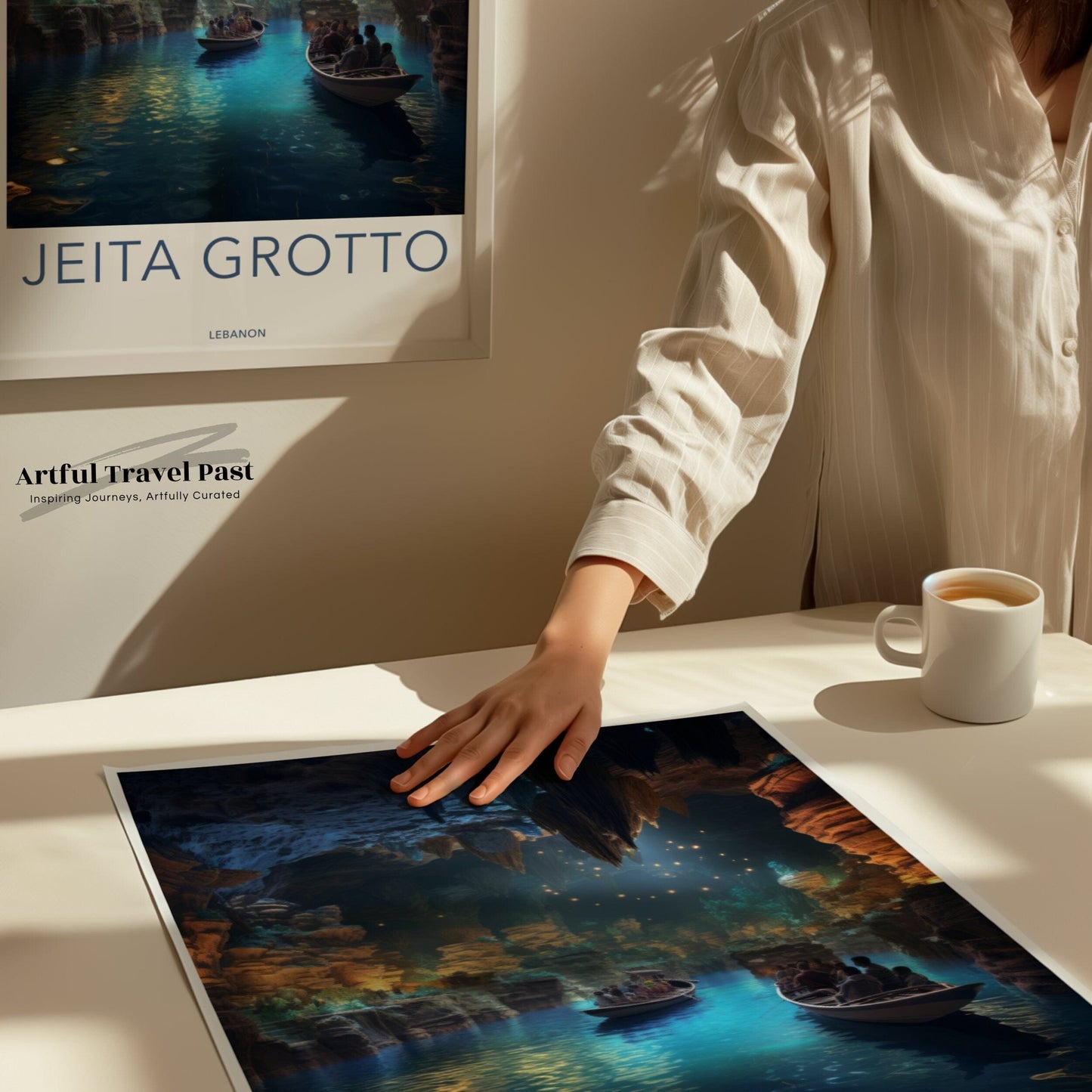 Jeita Grotto Poster | Lebanon Wall Art | Middle East Decor