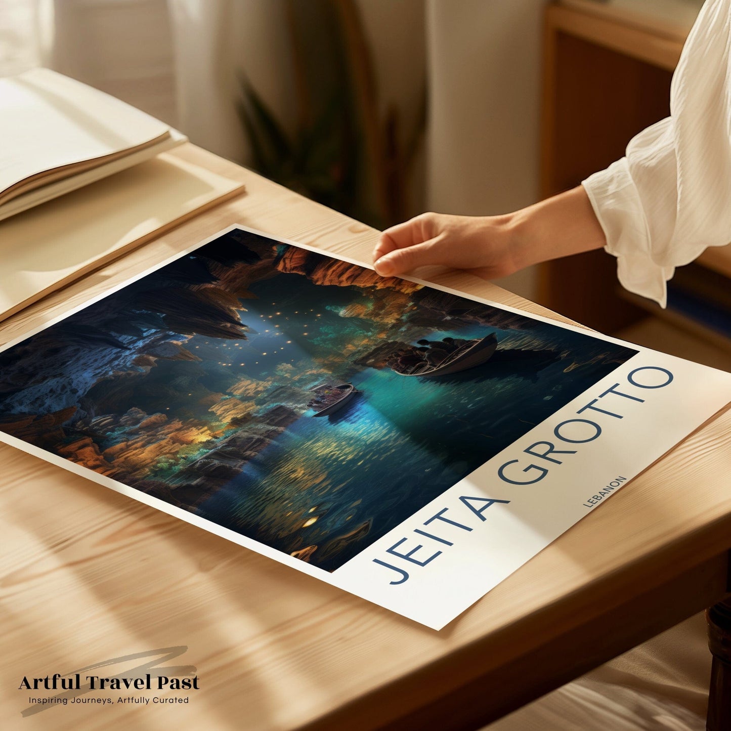 Jeita Grotto Poster | Lebanon Wall Art | Middle East Decor