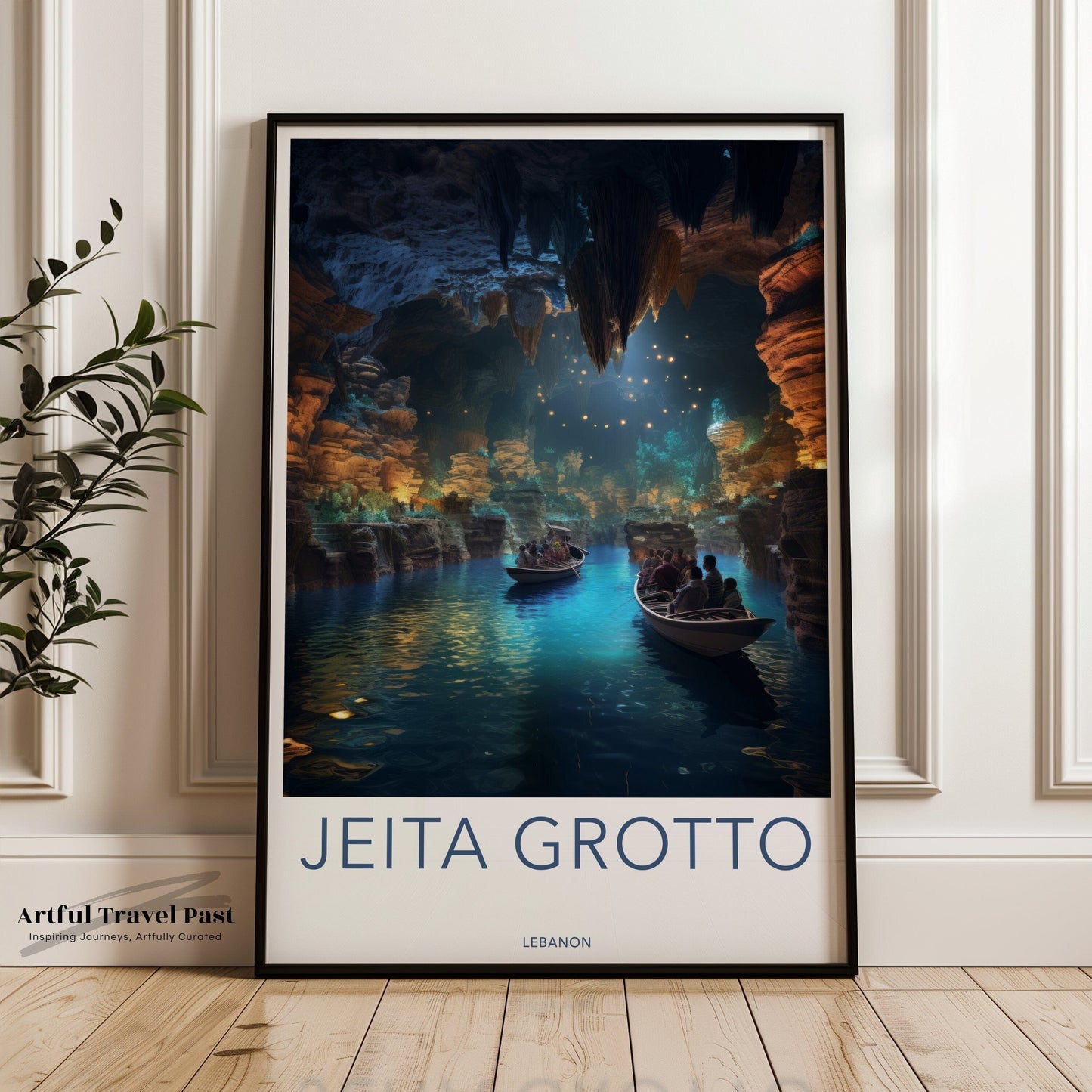 Jeita Grotto Poster | Lebanon Wall Art | Middle East Decor