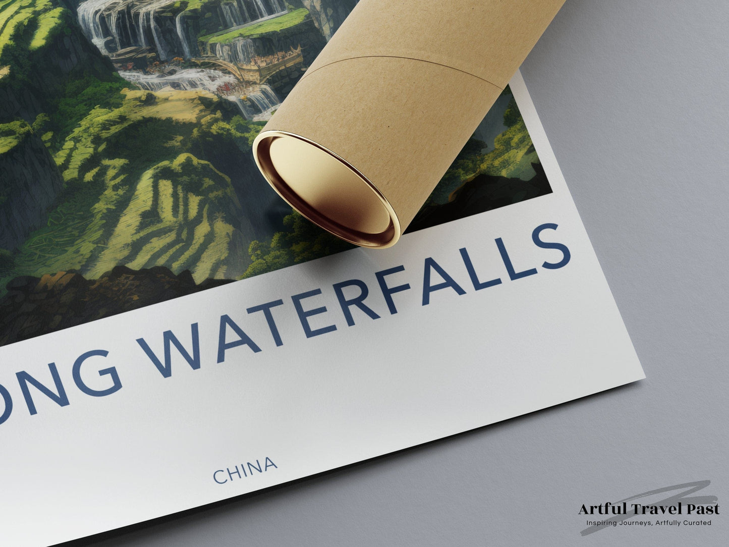 Jiulong Waterfalls Poster - China
