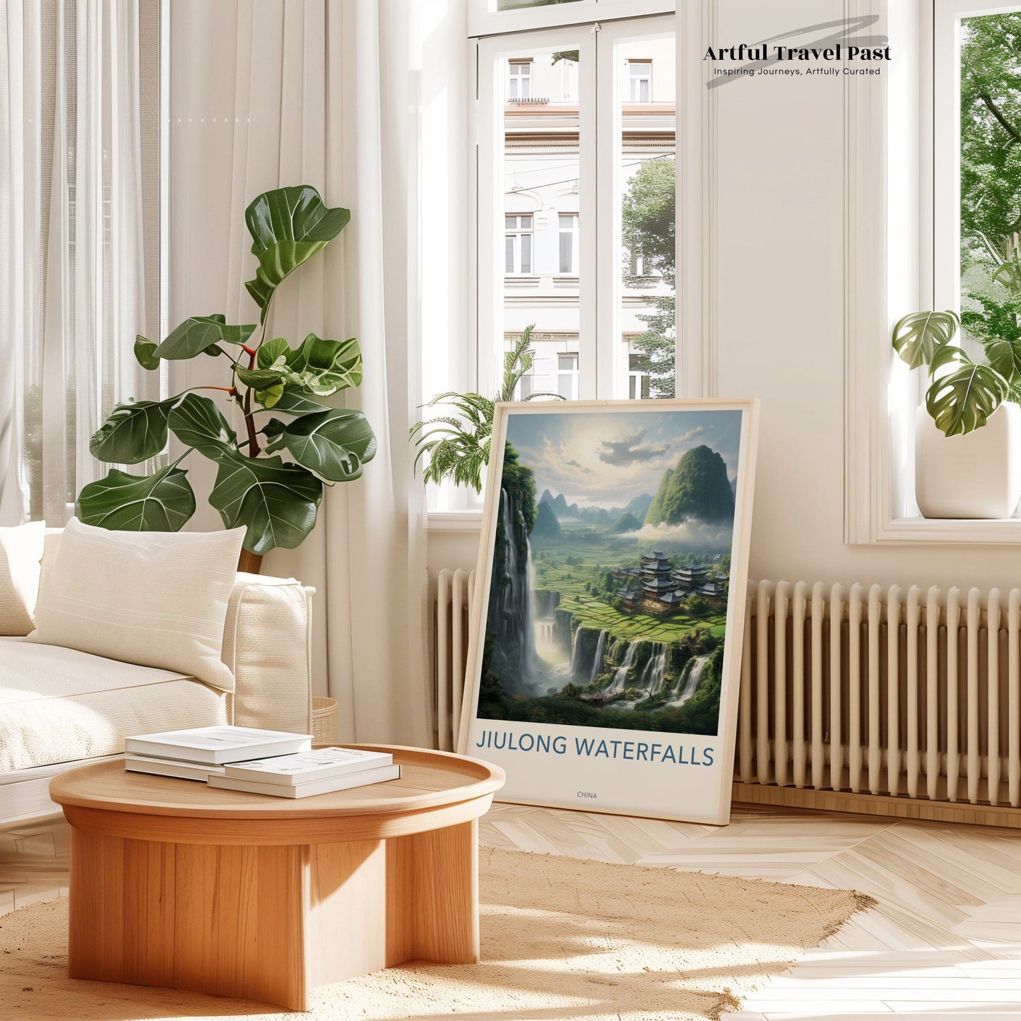 Jiulong Waterfalls Poster | China Wall Art | Asia Decor