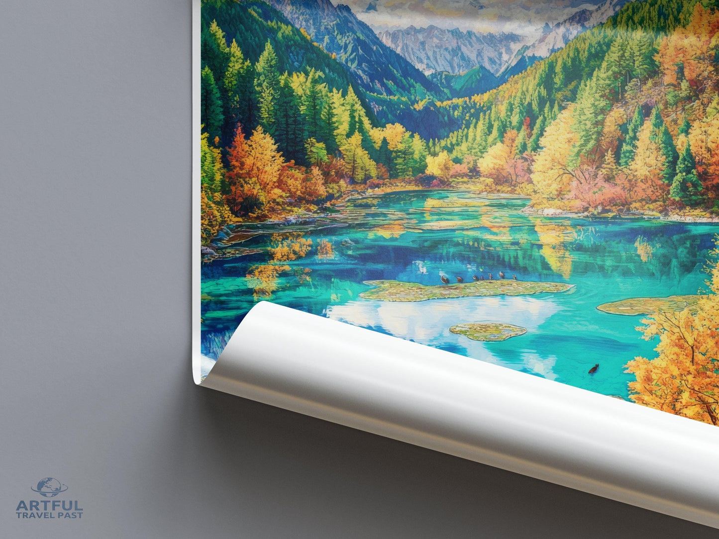 Jiuzhaigou Valley Poster | China Wall Art | Asia Decor