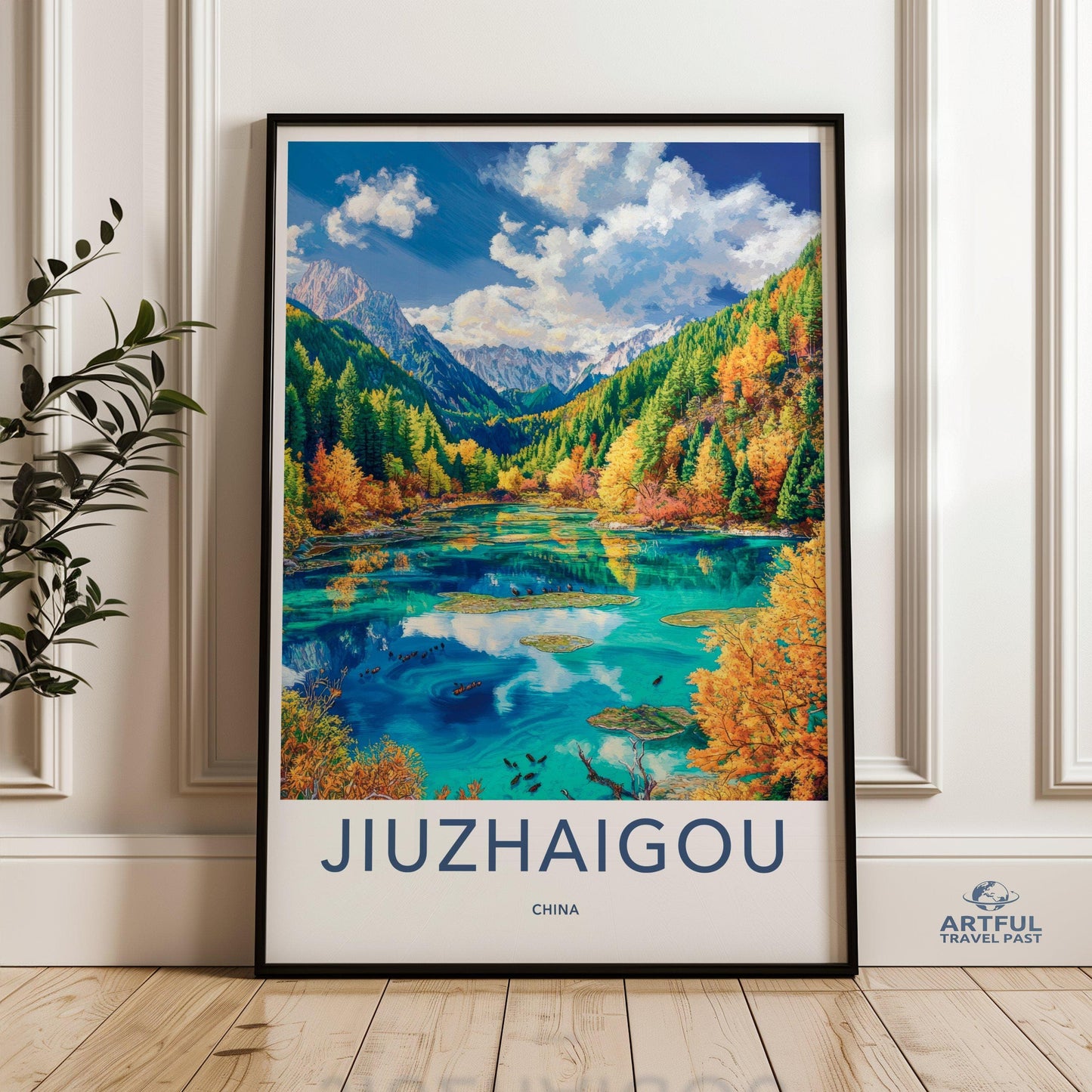 Jiuzhaigou Valley Poster | China Wall Art | Asia Decor