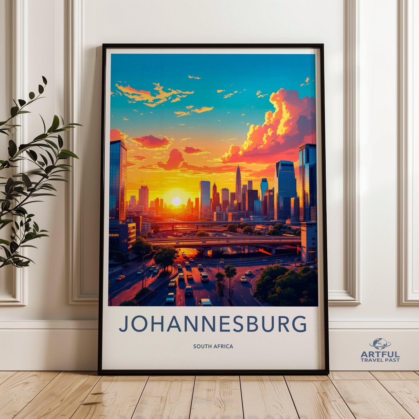 Johannesburg Poster | South Africa Wall Art | Africa Decor