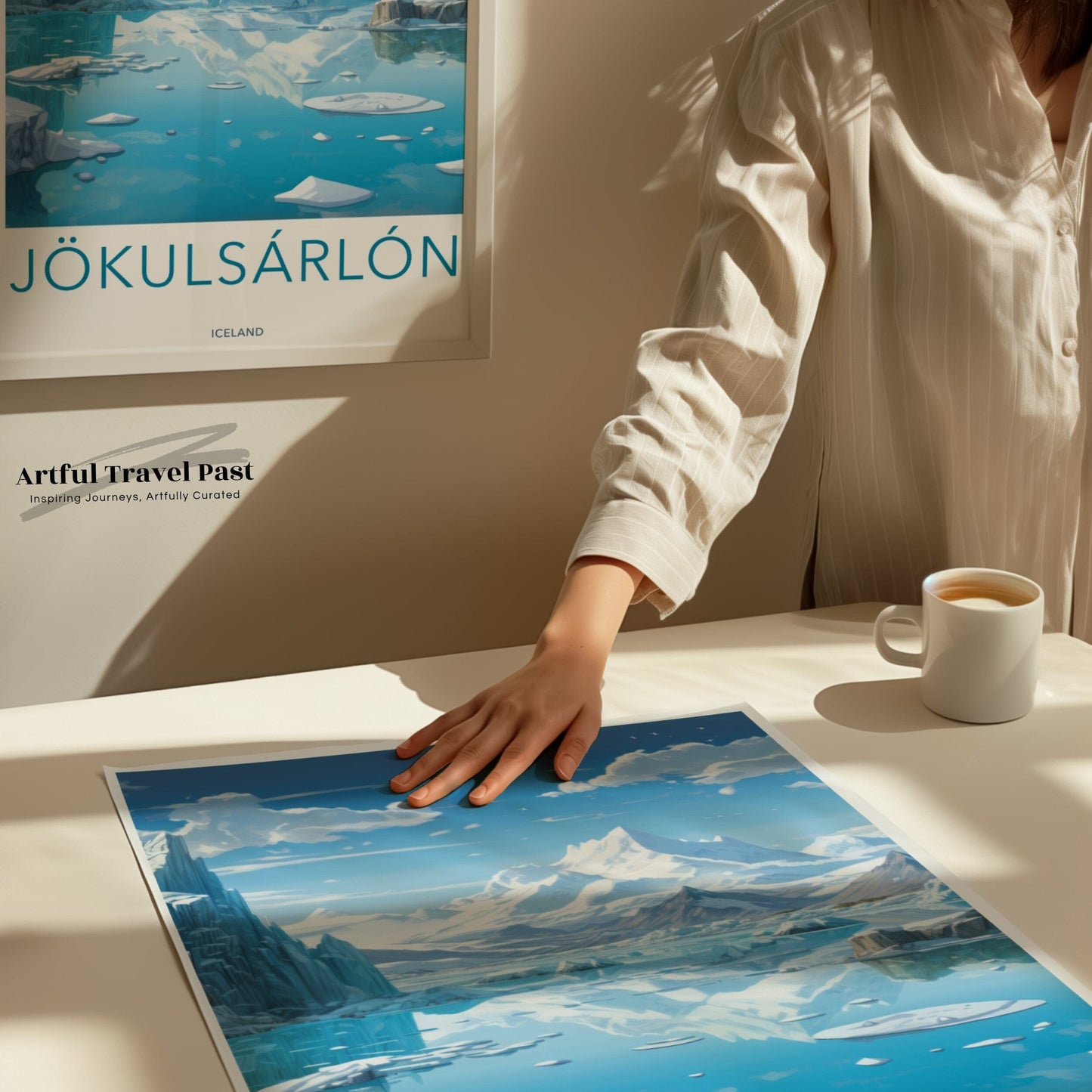 Jökulsárlón Poster | Vatnajökull Wall Art | Iceland Decor