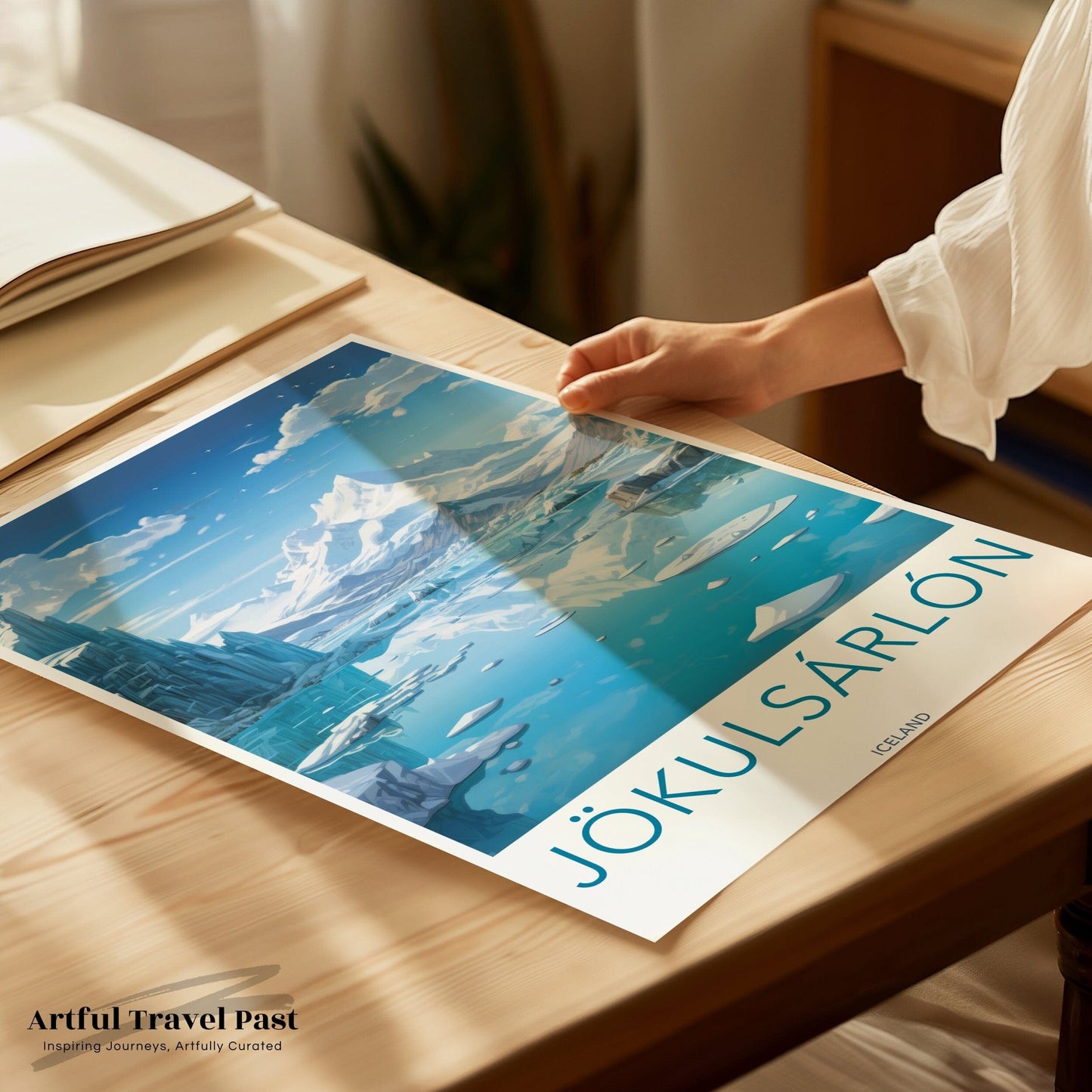 Jökulsárlón Poster | Vatnajökull Wall Art | Iceland Decor