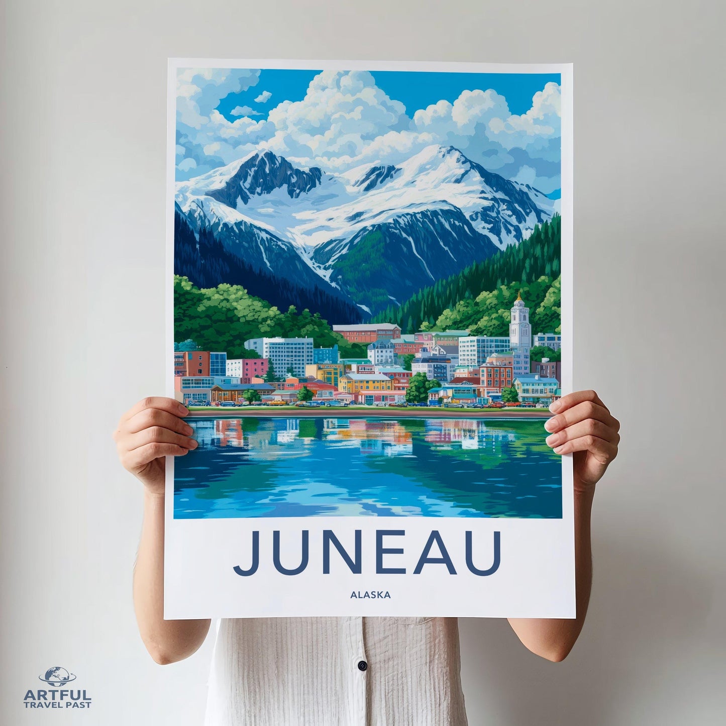Juneau Poster | Alaska Wall Art | America Decor