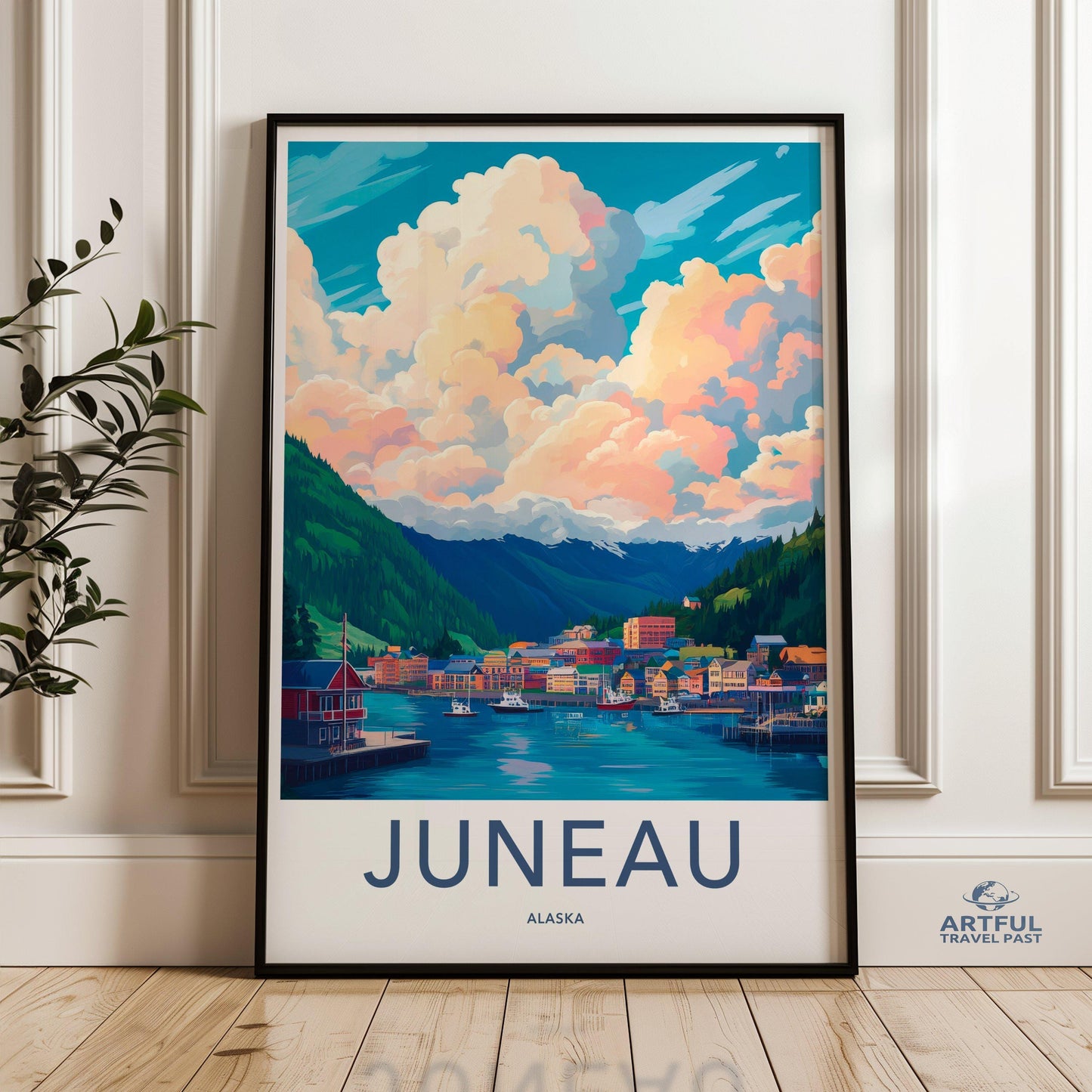 Juneau Poster | Alaska Wall Art | America Decor